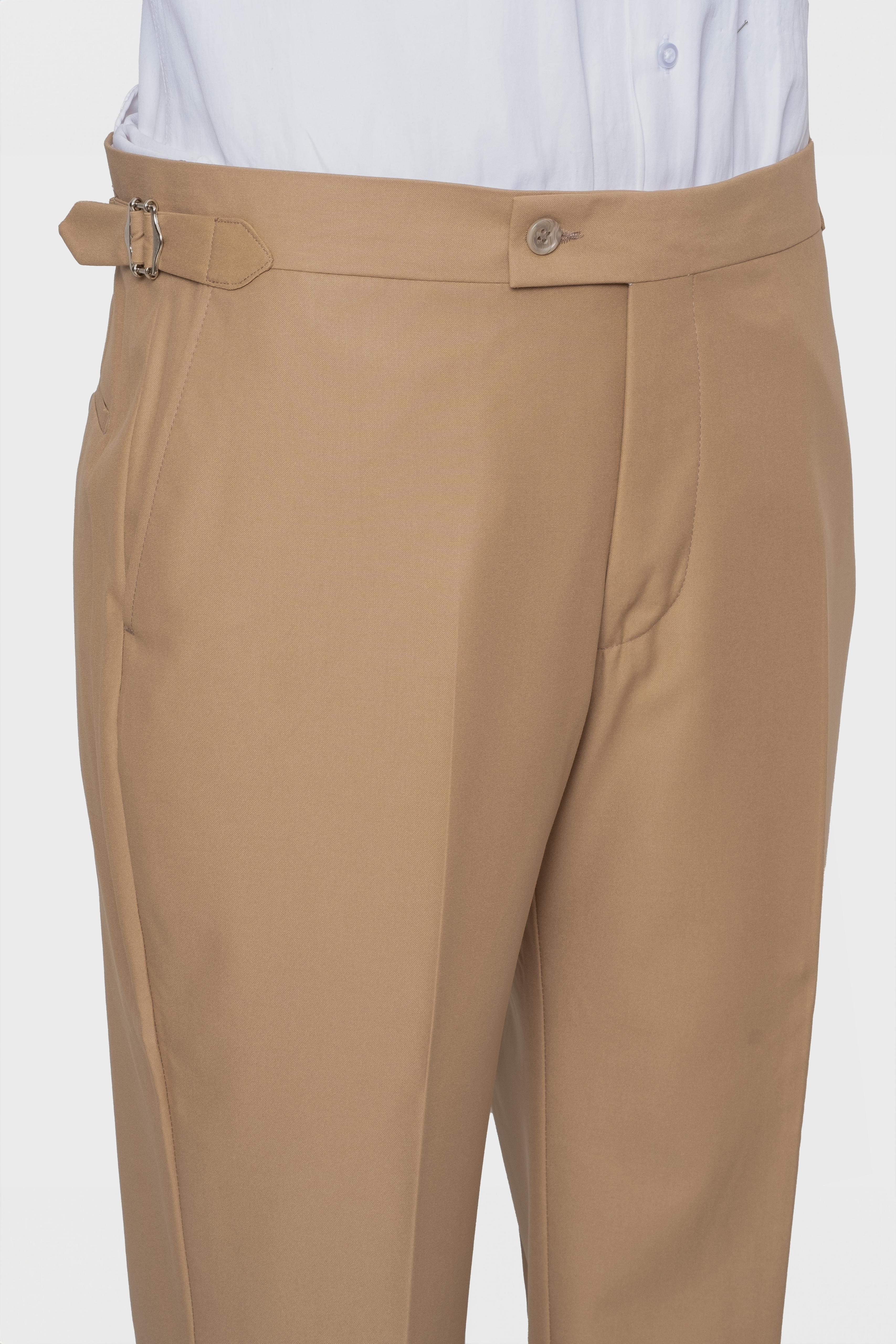 DOUBLE BREASTED SUIT BEIGE - GOLD BUTTON