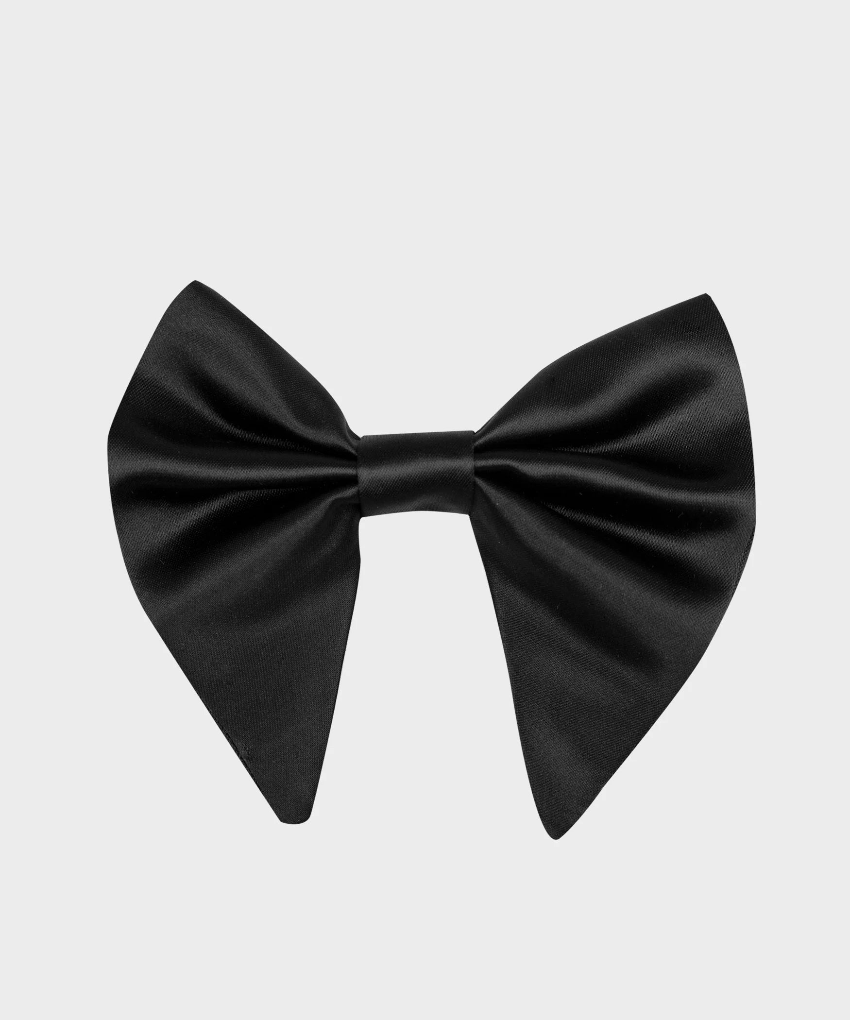 BLACK SATIN BUTTERFLY BOW TIE