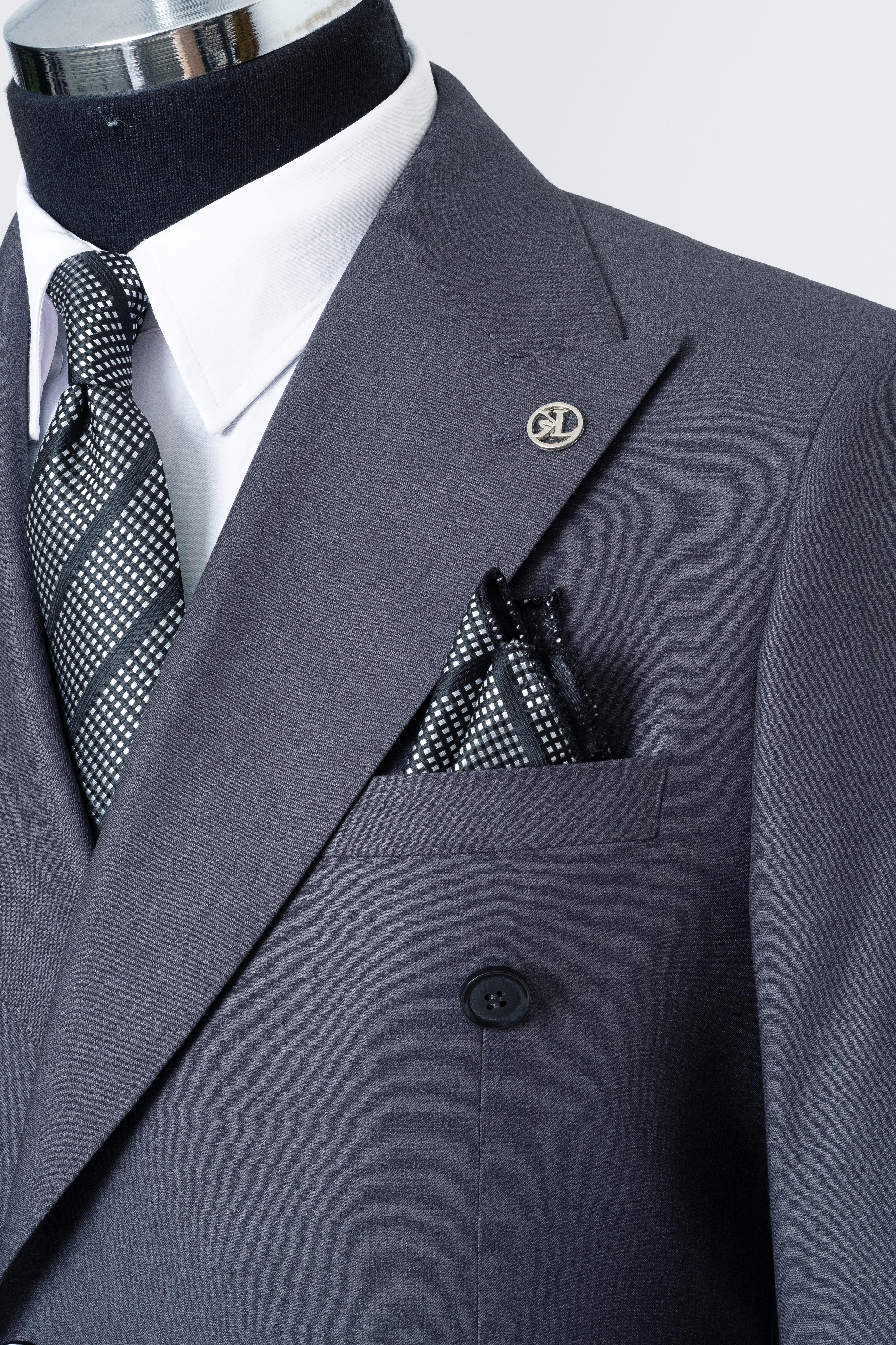 DOUBLE BREASTED SUIT GRAY