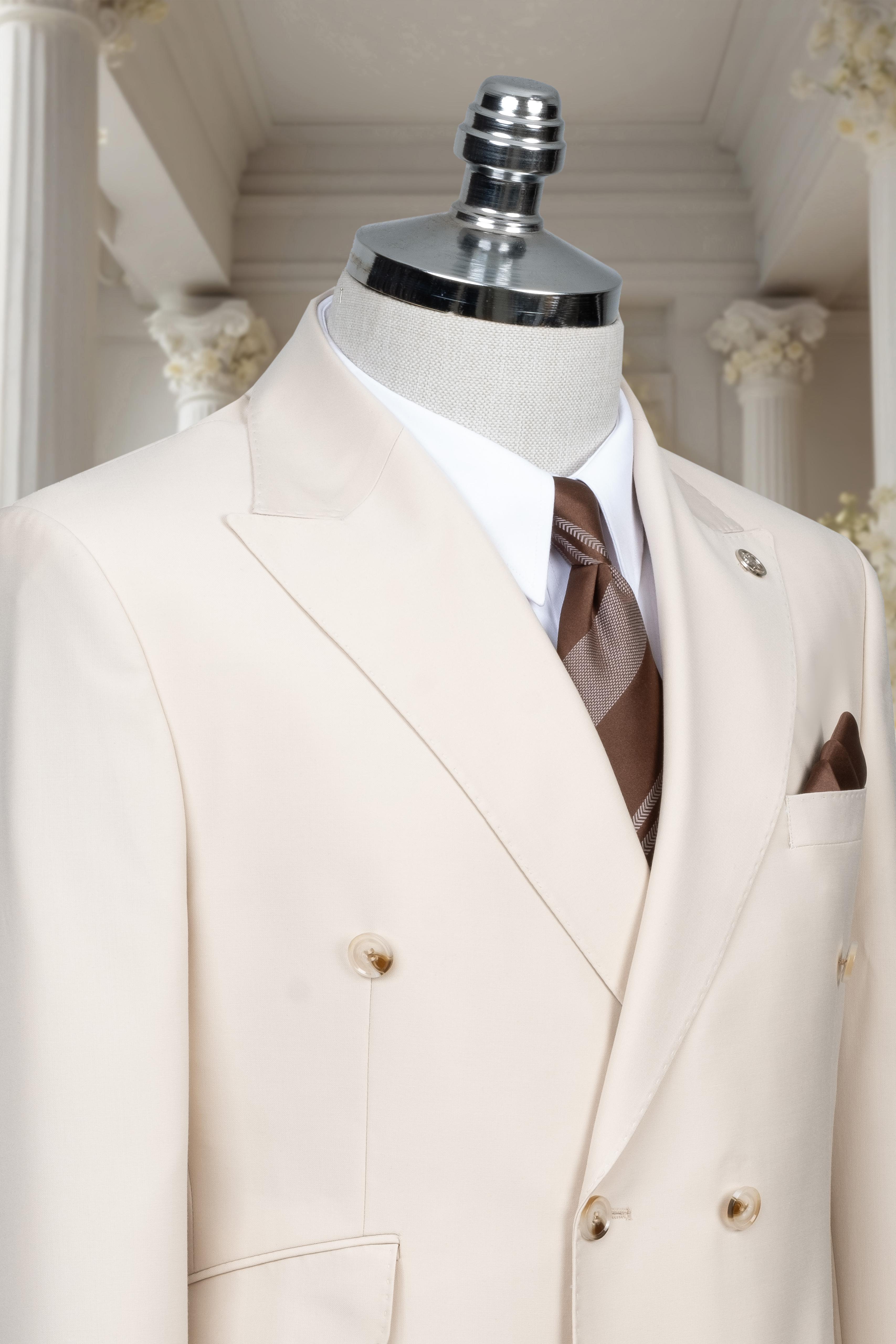 DOUBLE BREASTED SUIT OFF WHITE