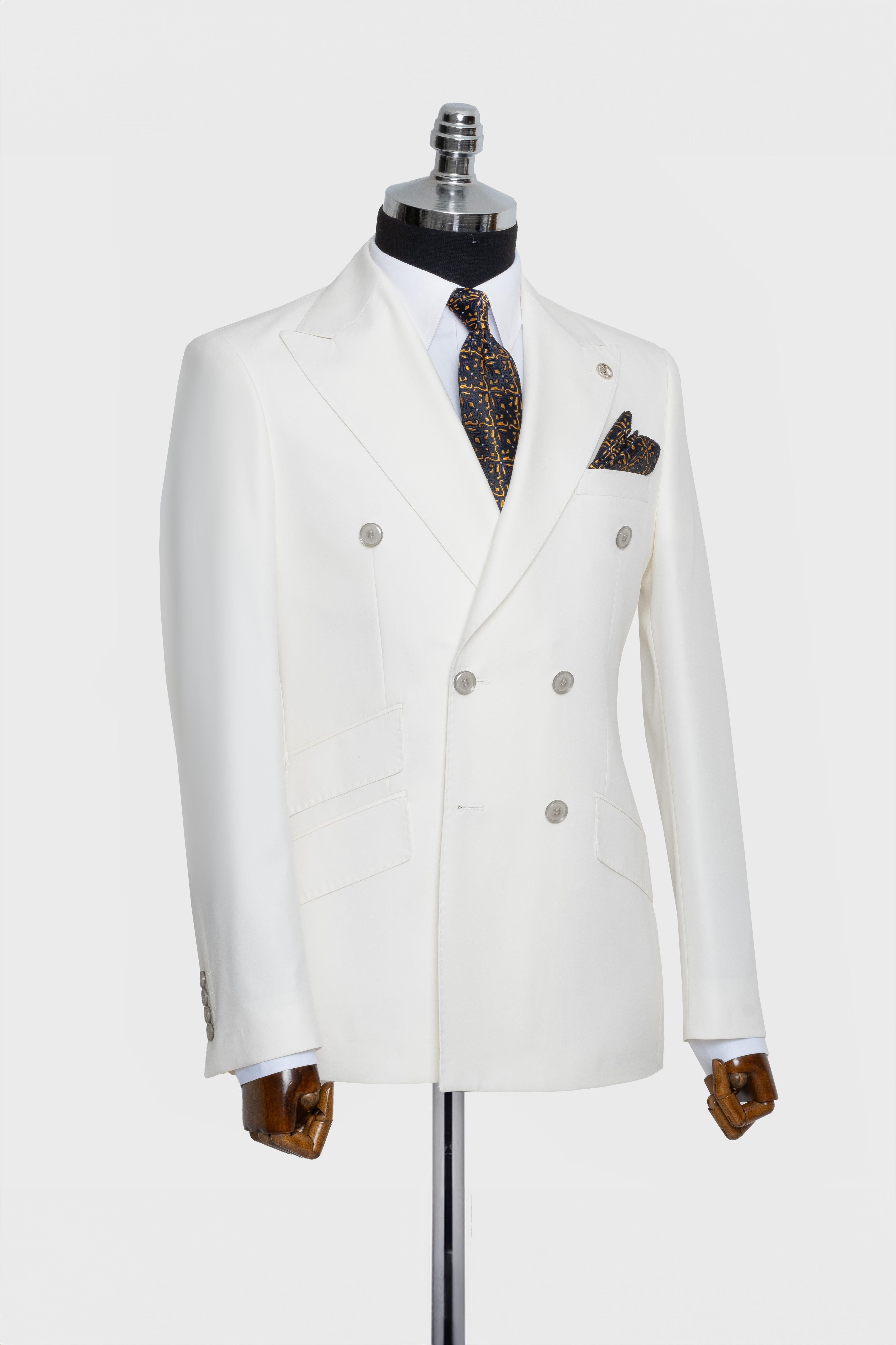 DOUBLE BREASTED SUIT WHITE
