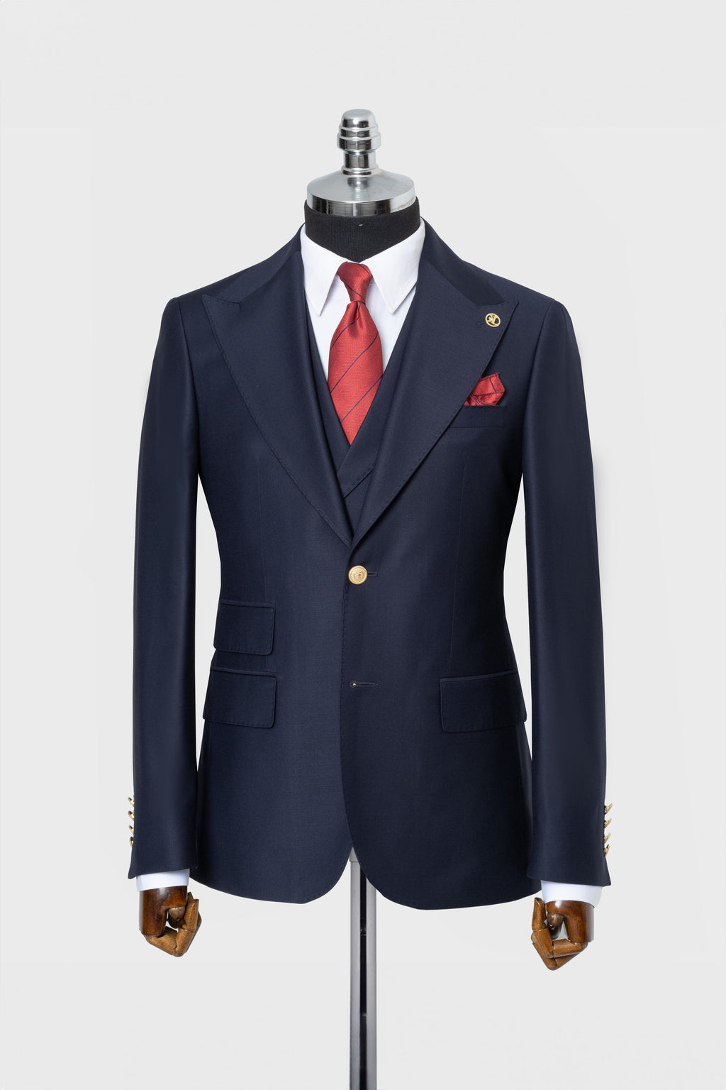CLASSIC VEST SUIT NAVY BLUE - GOLD BUTTON