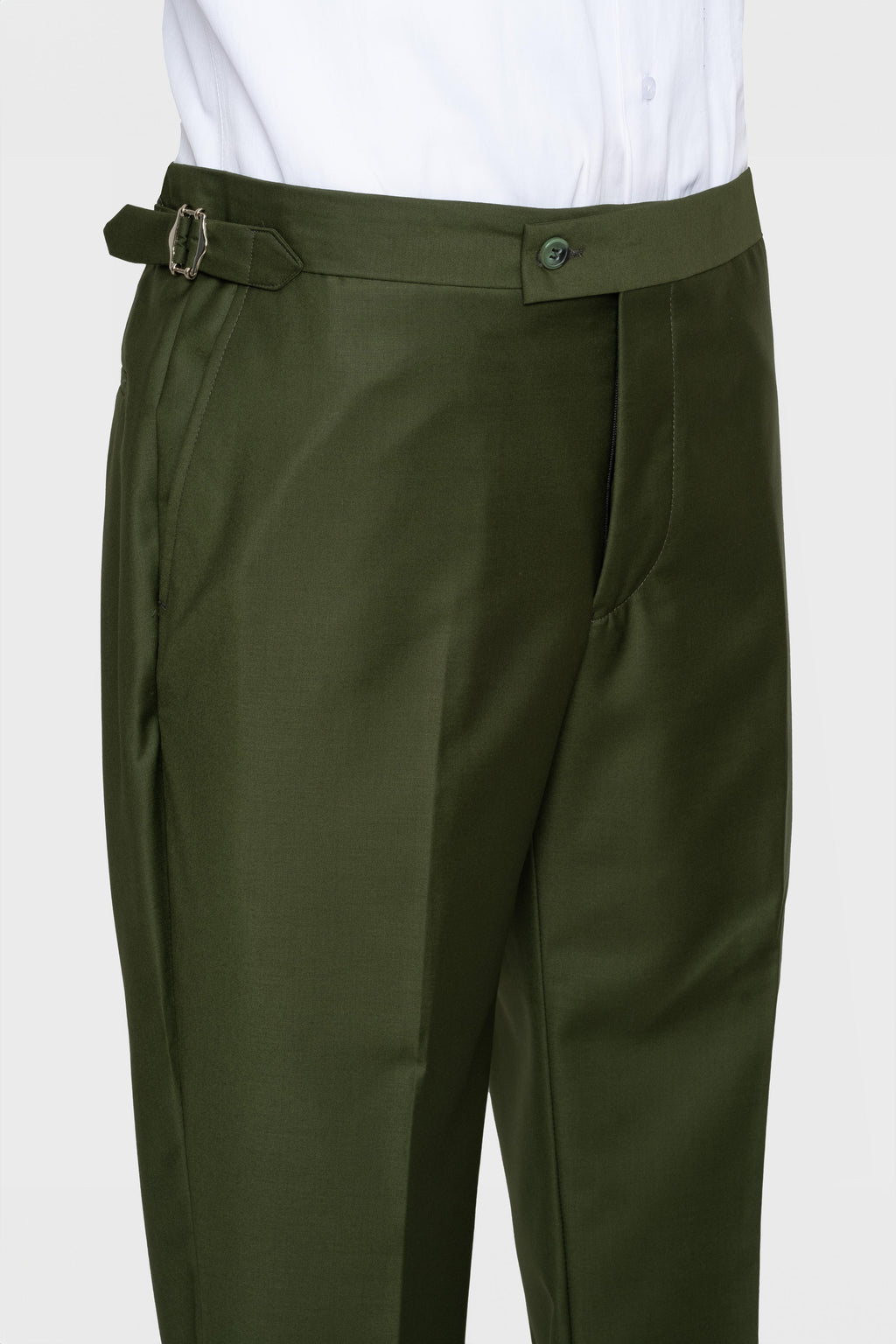 DOUBLE BREASTED SUIT GREEN - GOLD BUTTON