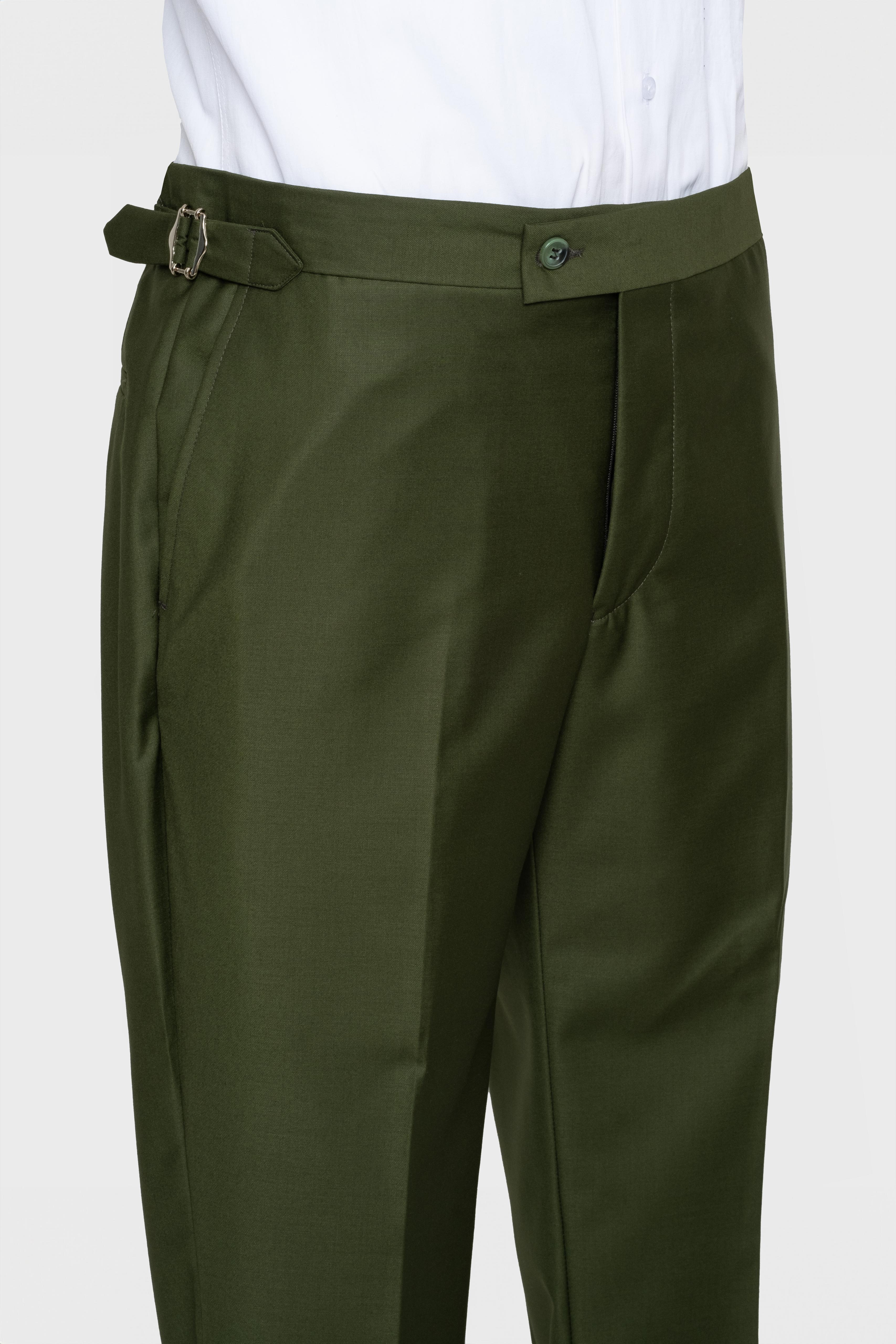 DOUBLE BREASTED SUIT GREEN - GOLD BUTTON