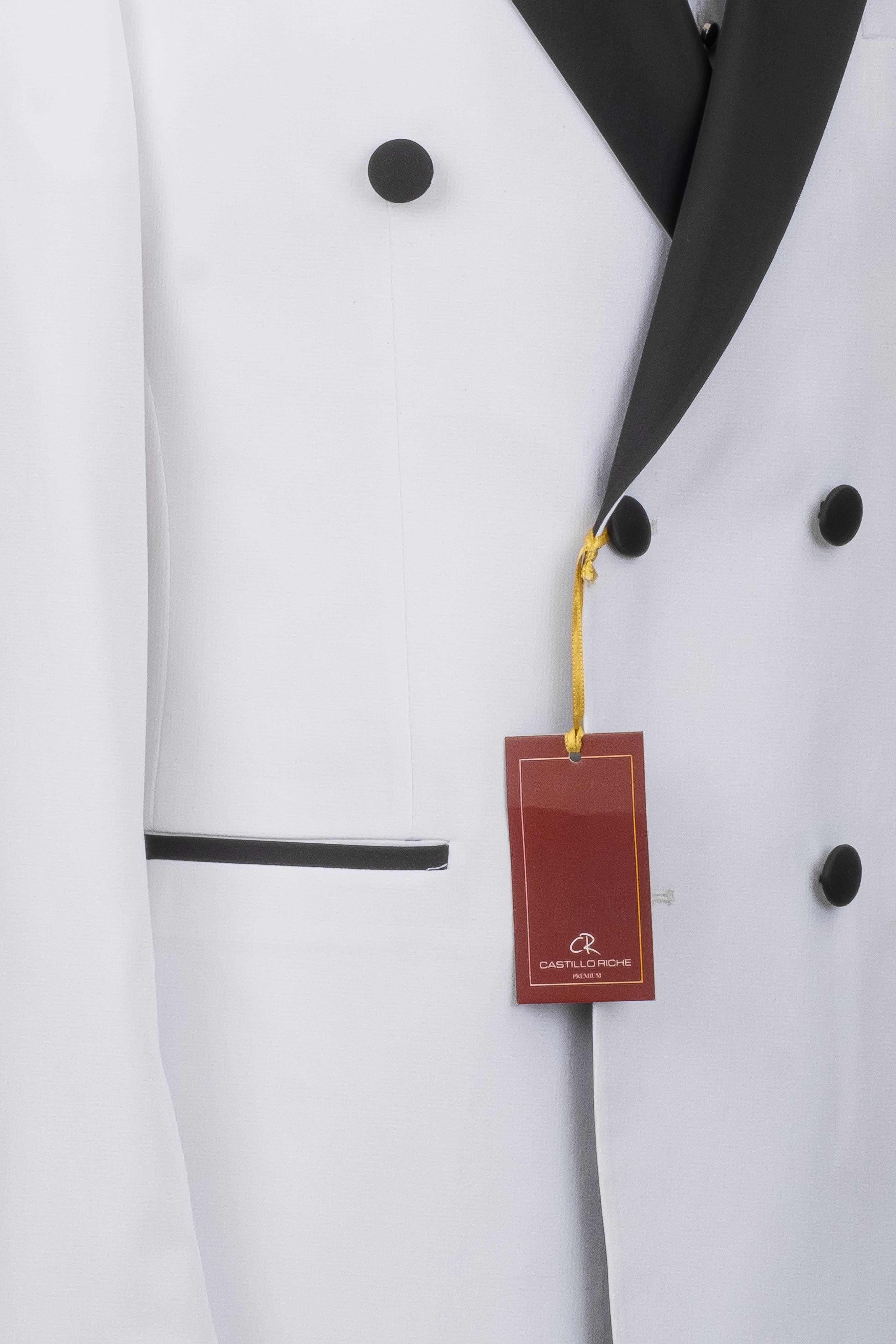 WHITE DOUBLE BREASTED TUXEDO