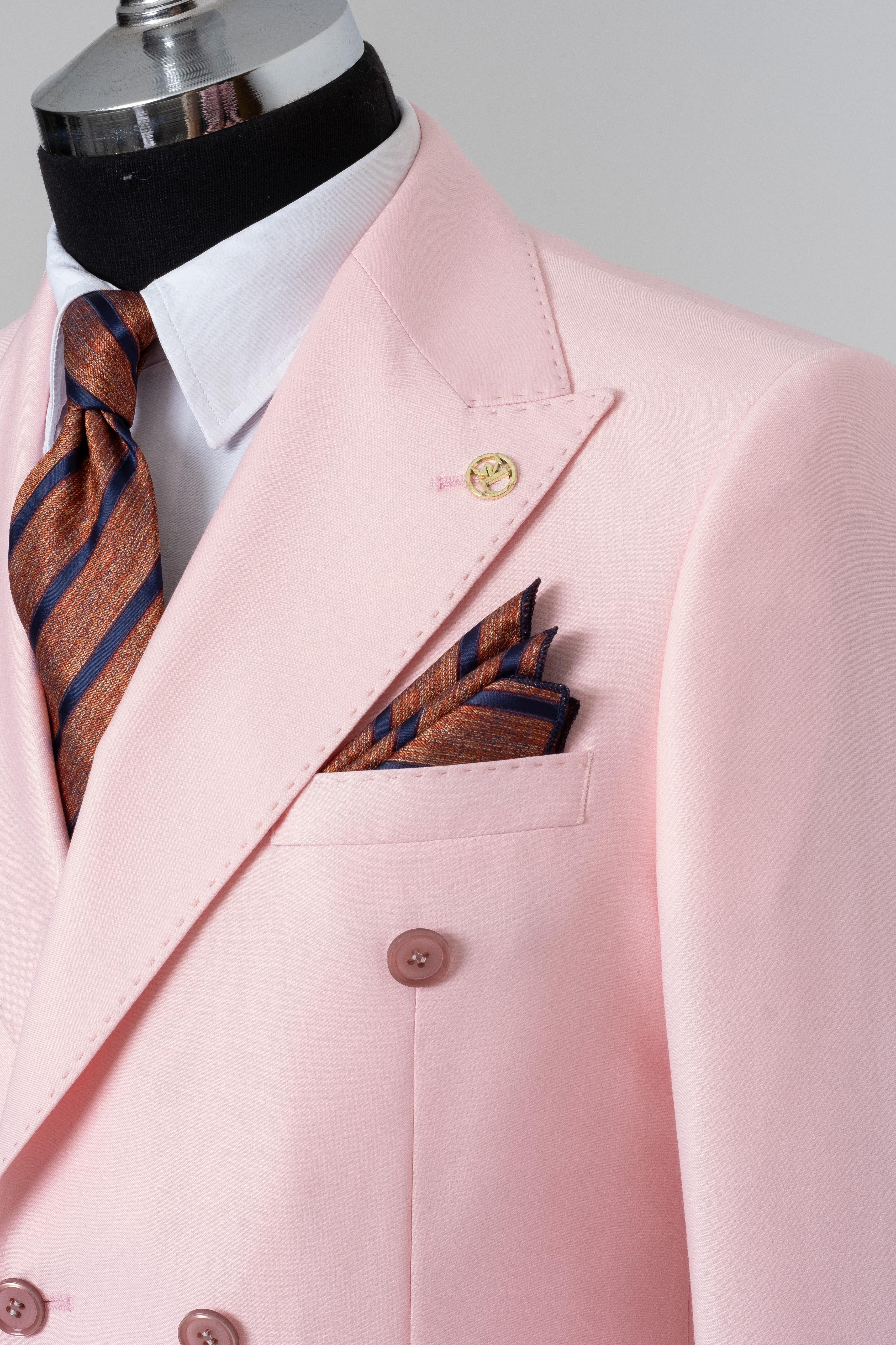 DOUBLE BREASTED SUIT PINK