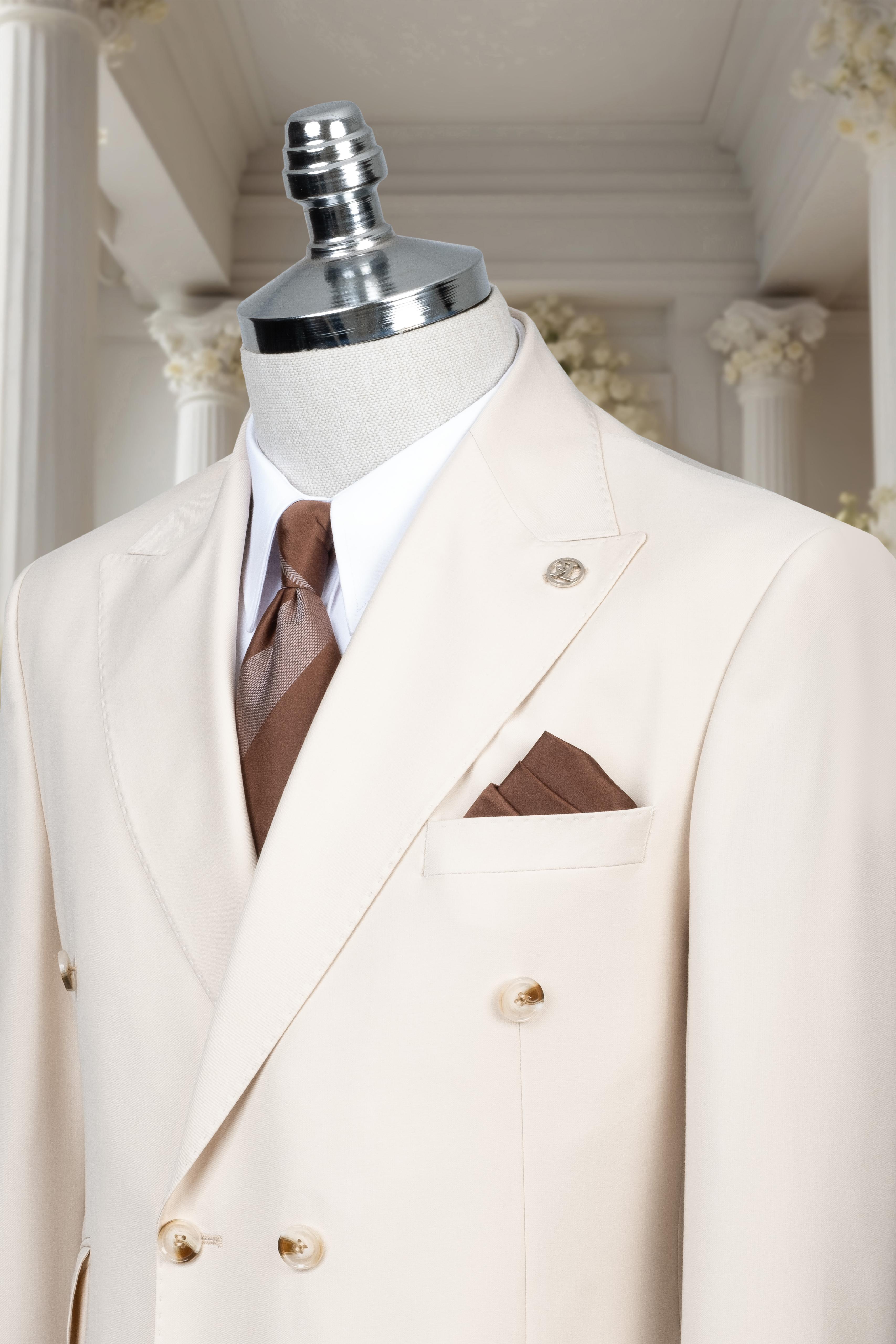 DOUBLE BREASTED SUIT OFF WHITE