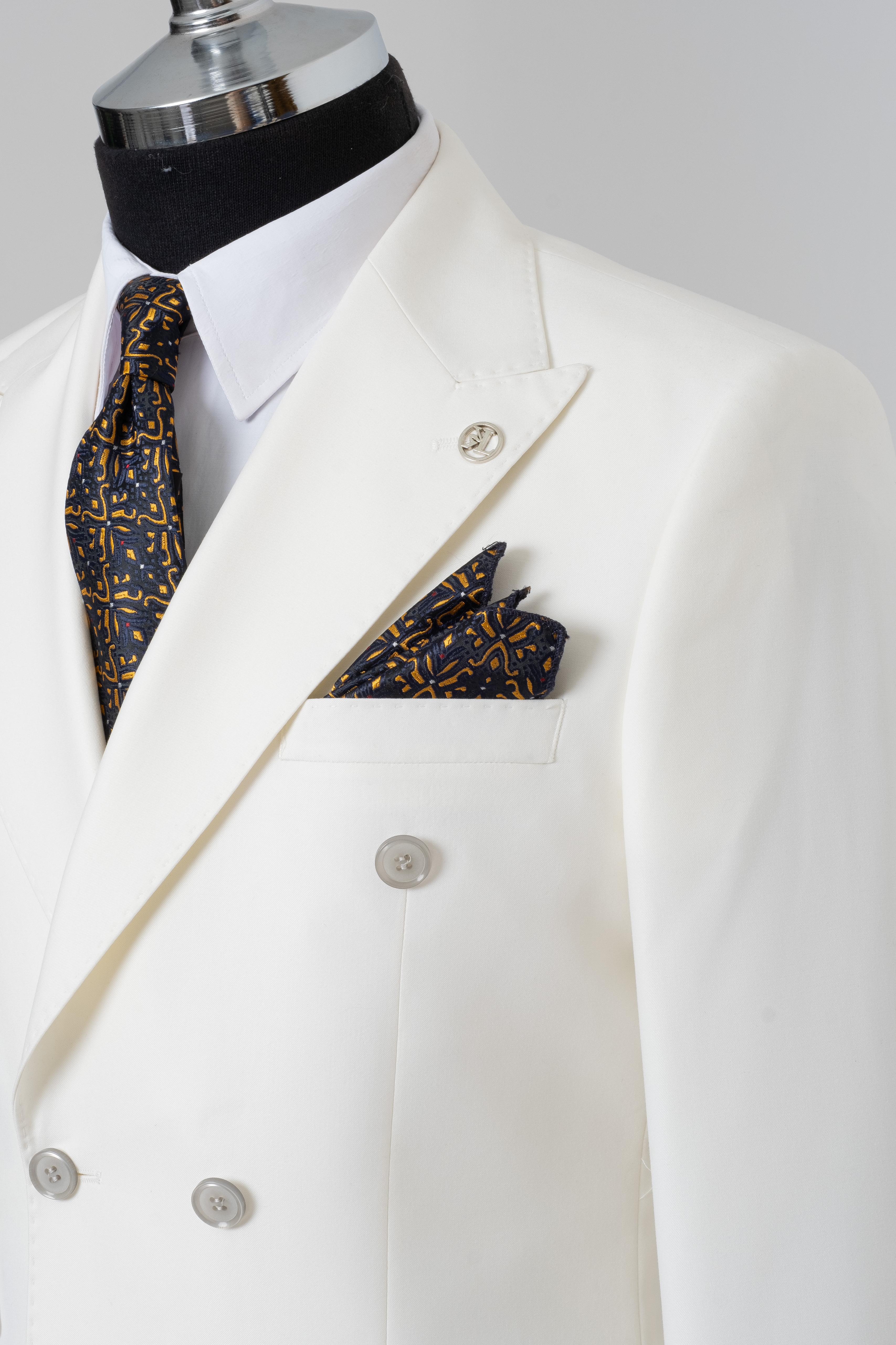 DOUBLE BREASTED SUIT WHITE
