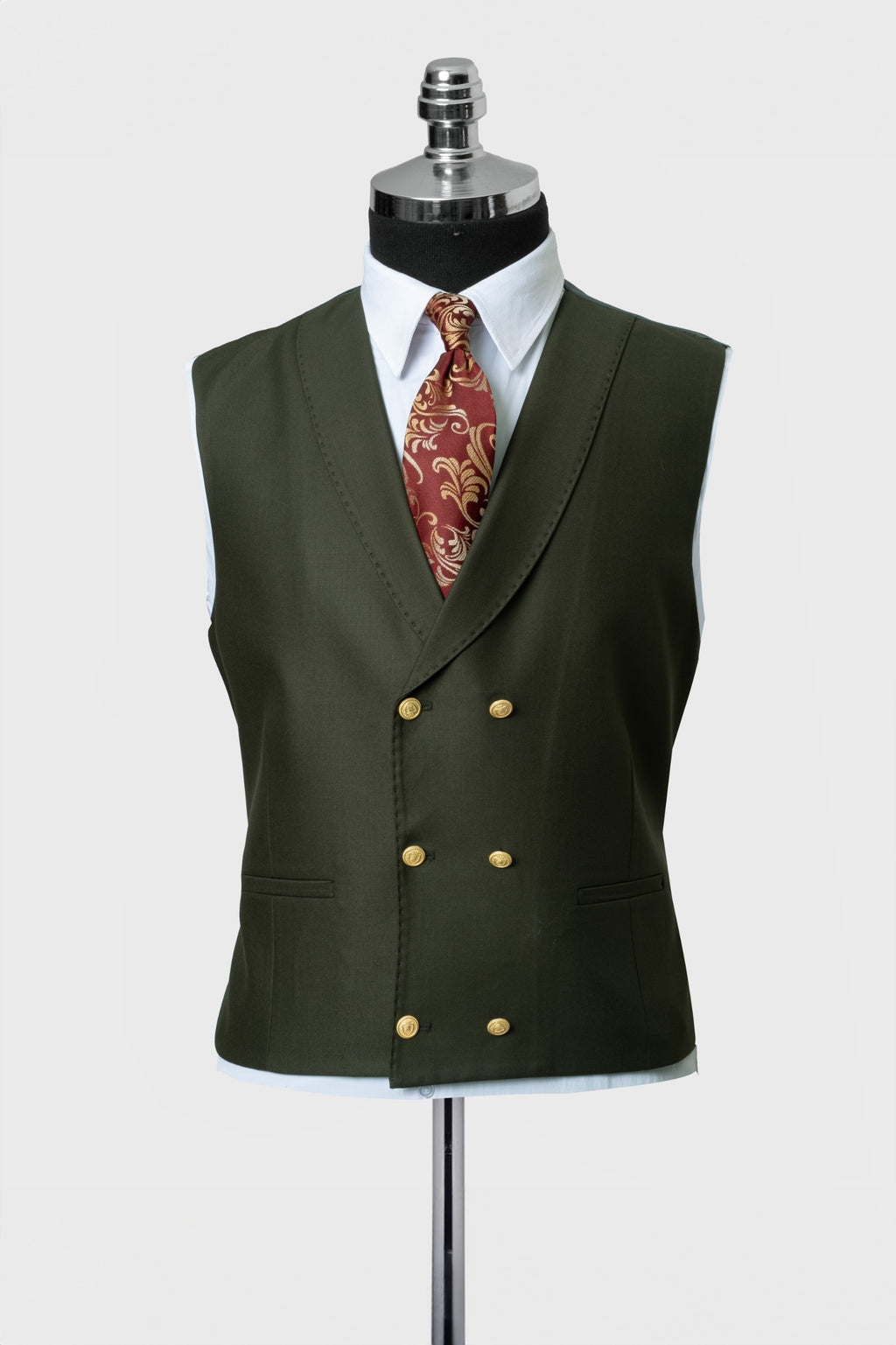 CLASSIC VEST SUIT GREEN  - GOLD BUTTON