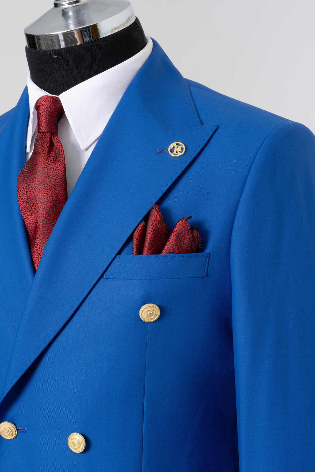 DOUBLE BREASTED SUIT BLUE - GOLD BUTTON