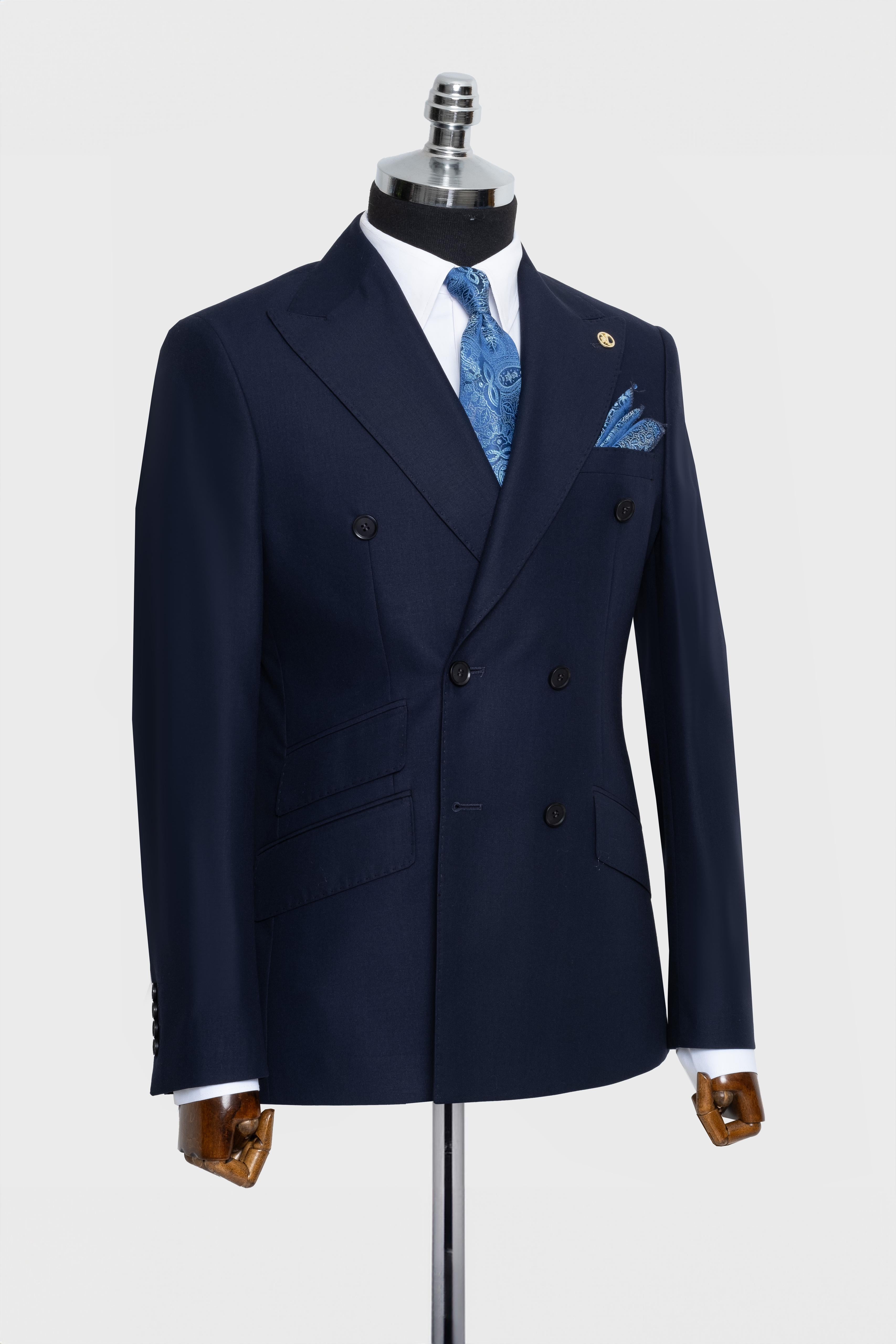 DOUBLE BREASTED SUIT NAVY BLUE