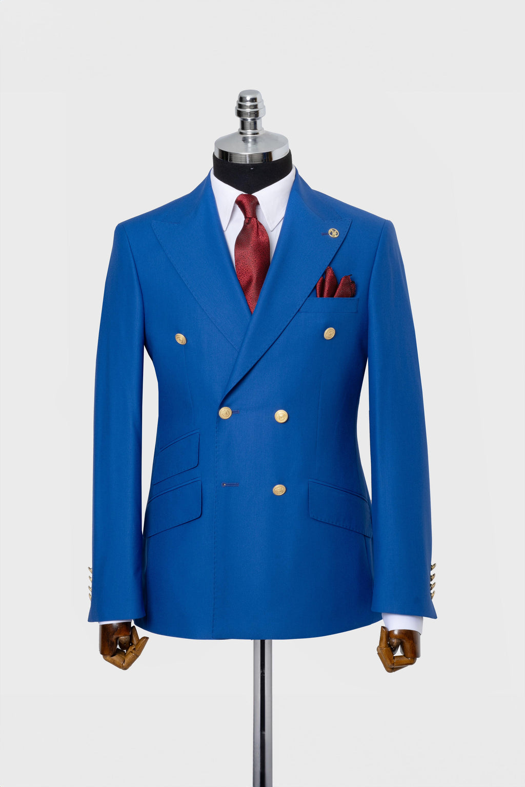 DOUBLE BREASTED SUIT BLUE - GOLD BUTTON