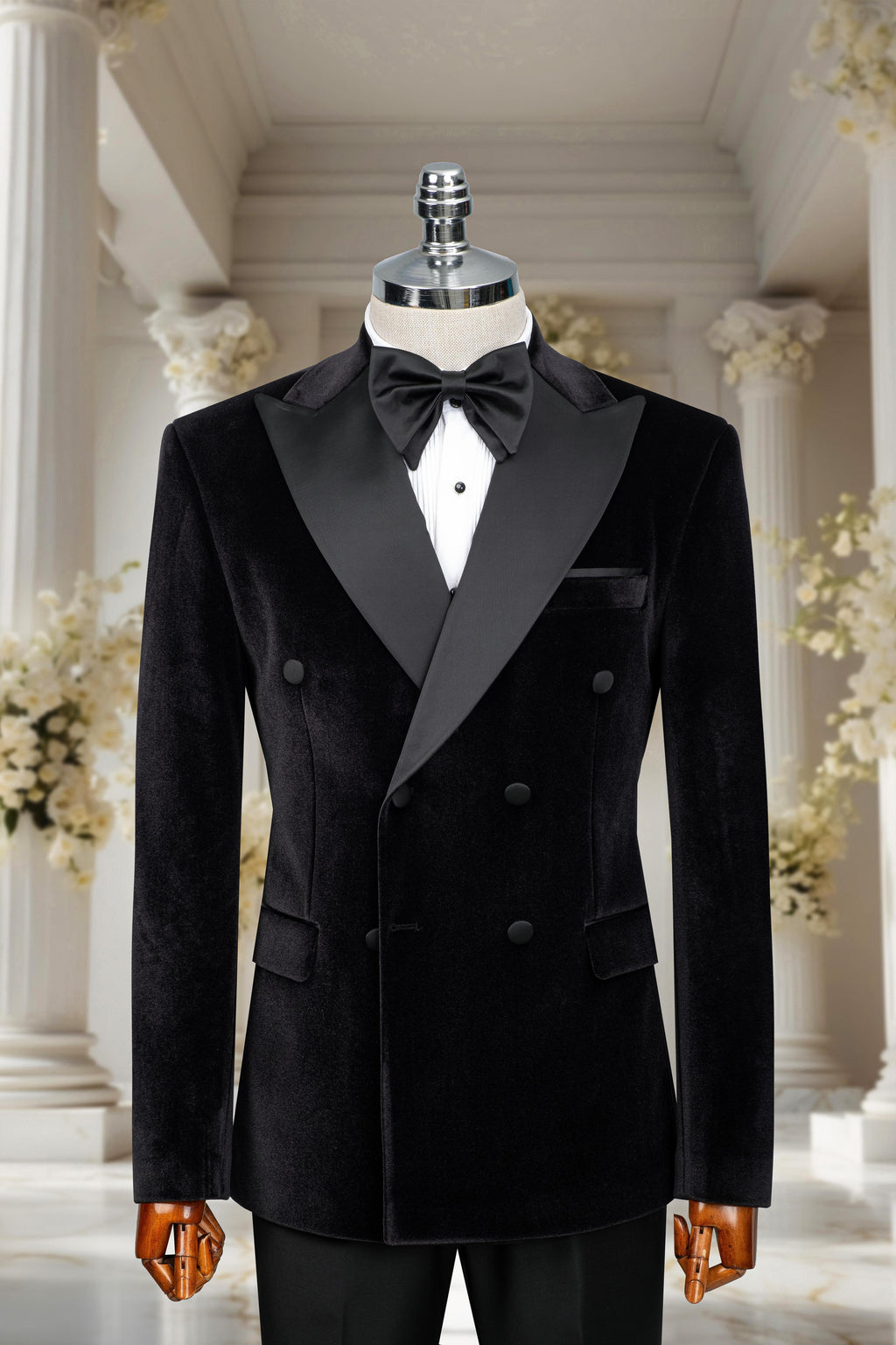 BLACK VELVET DOUBLE BREASTED TUXEDO