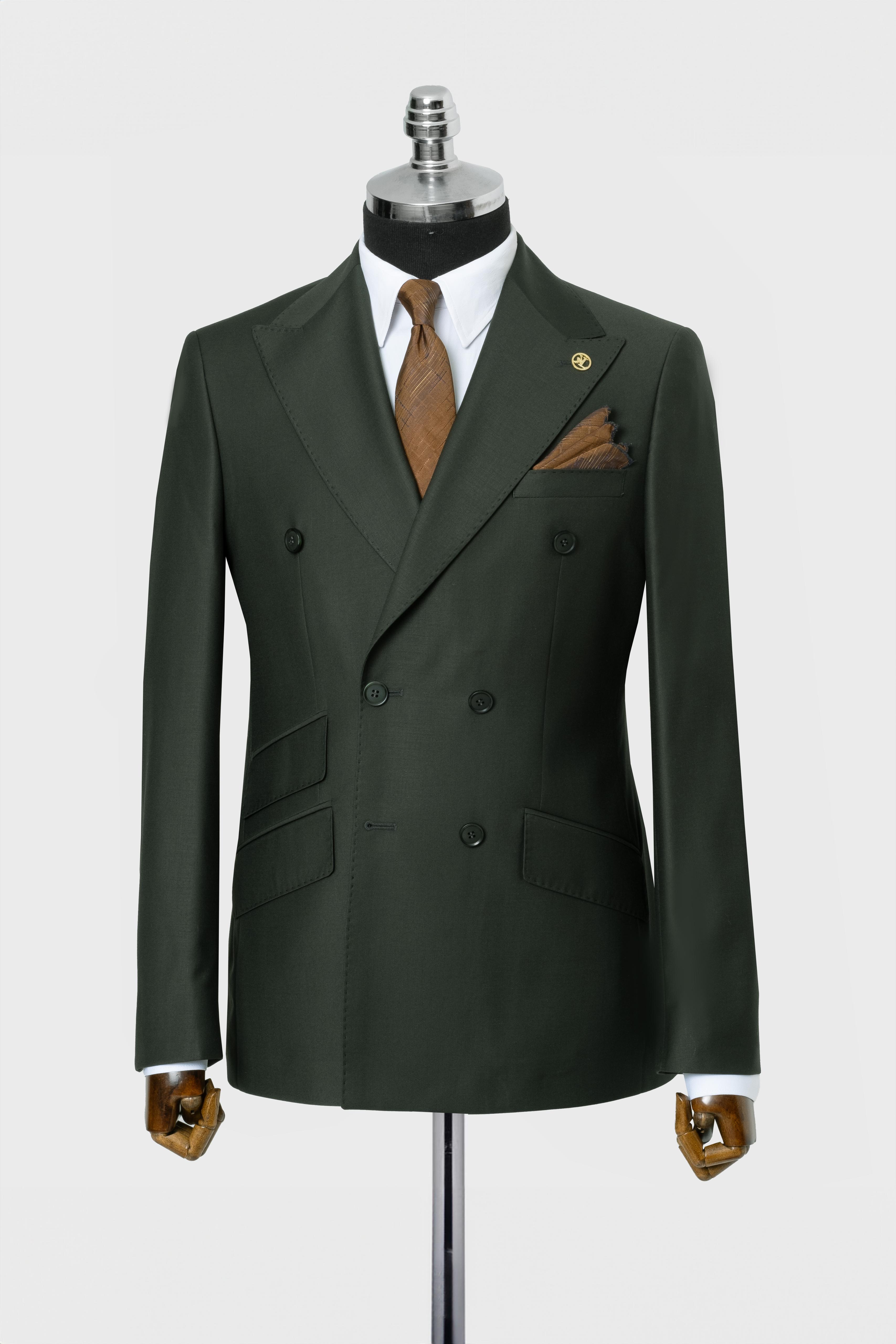 DOUBLE BREASTED SUIT GREEN
