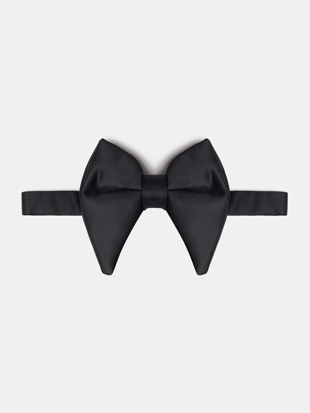 BLACK SATIN BUTTERFLY BOW TIE
