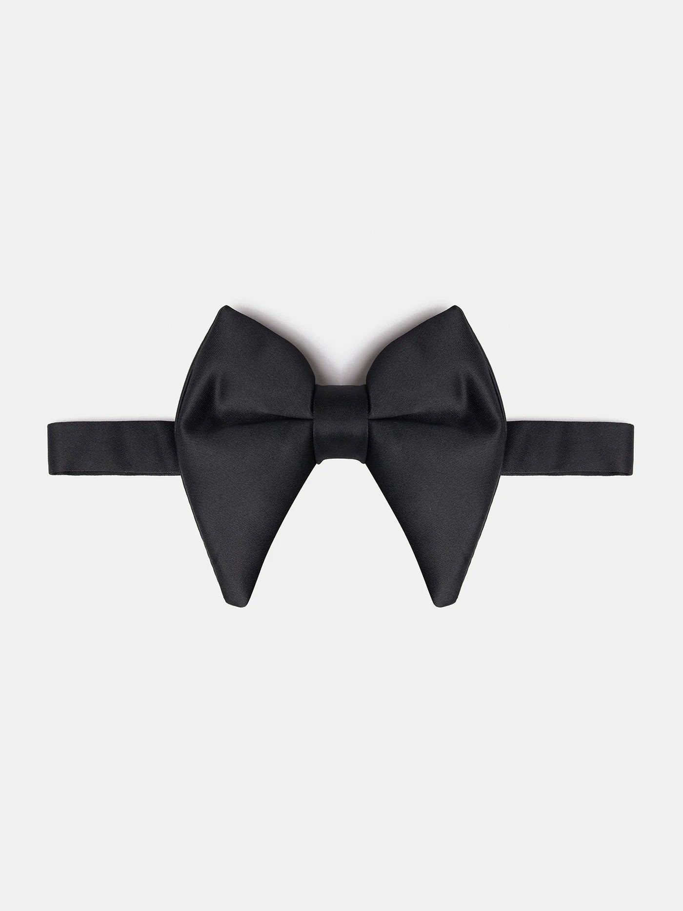 BLACK SATIN BUTTERFLY BOW TIE