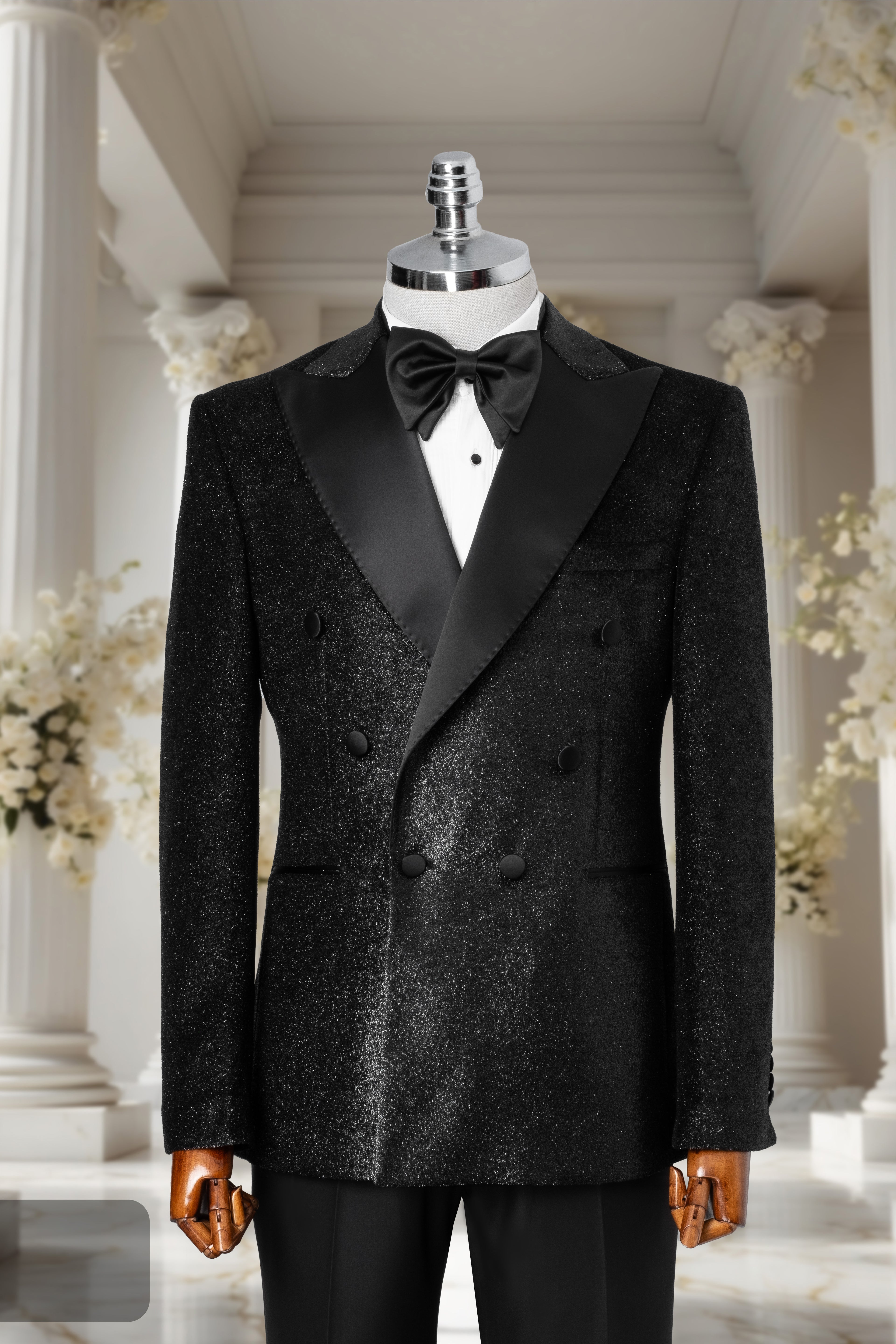 BLACK DOUBLE BREASTED TUXEDO