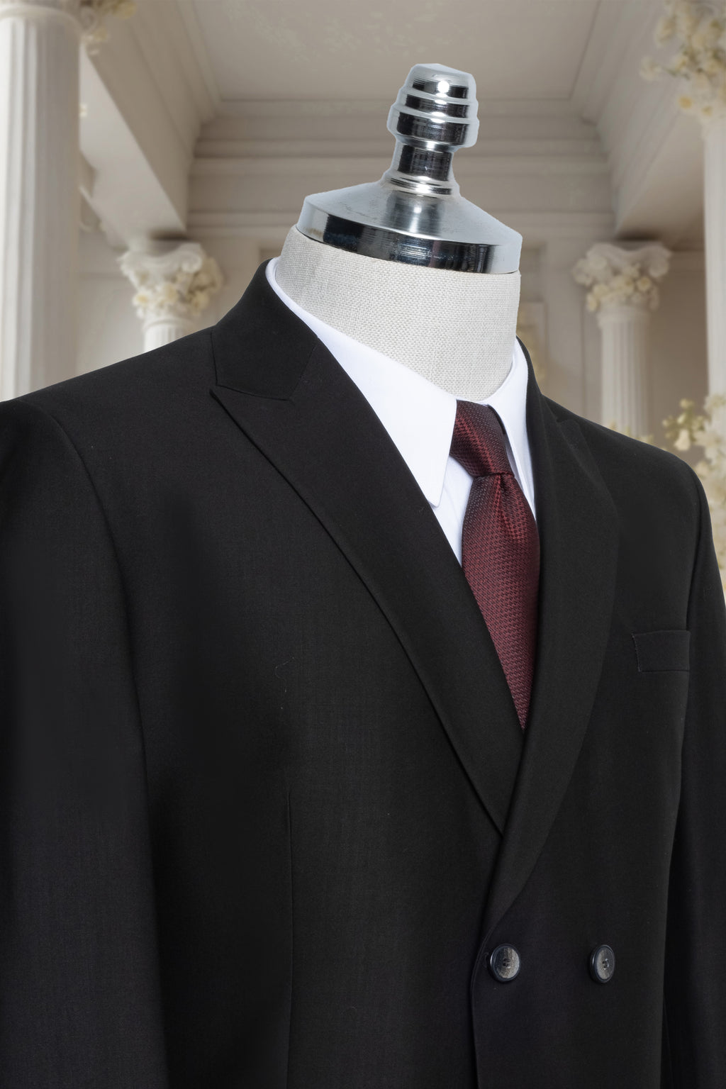 BLACK DOUBLE BREASTED SUIT