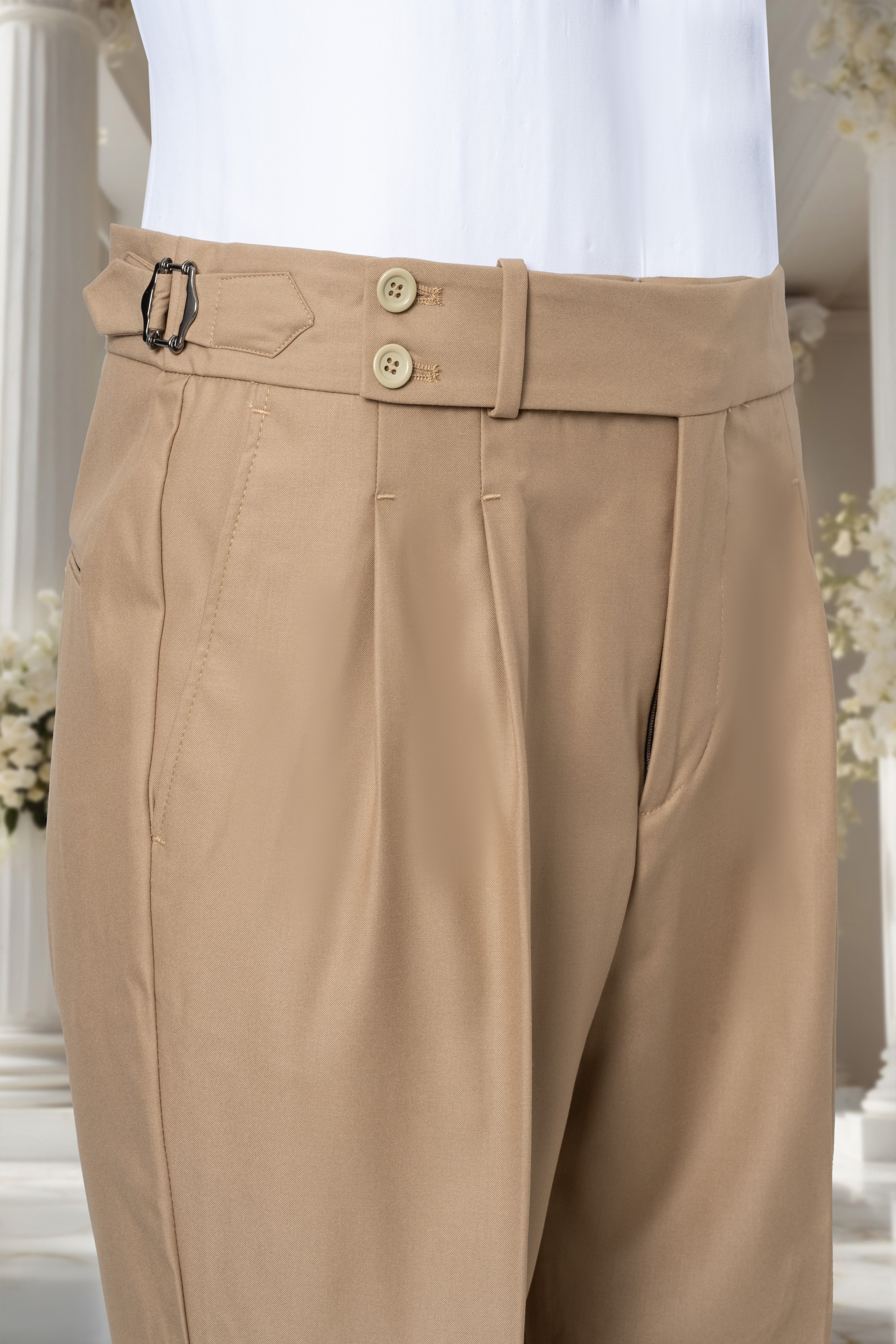 BEIGE DOUBLE BREASTED SUITS