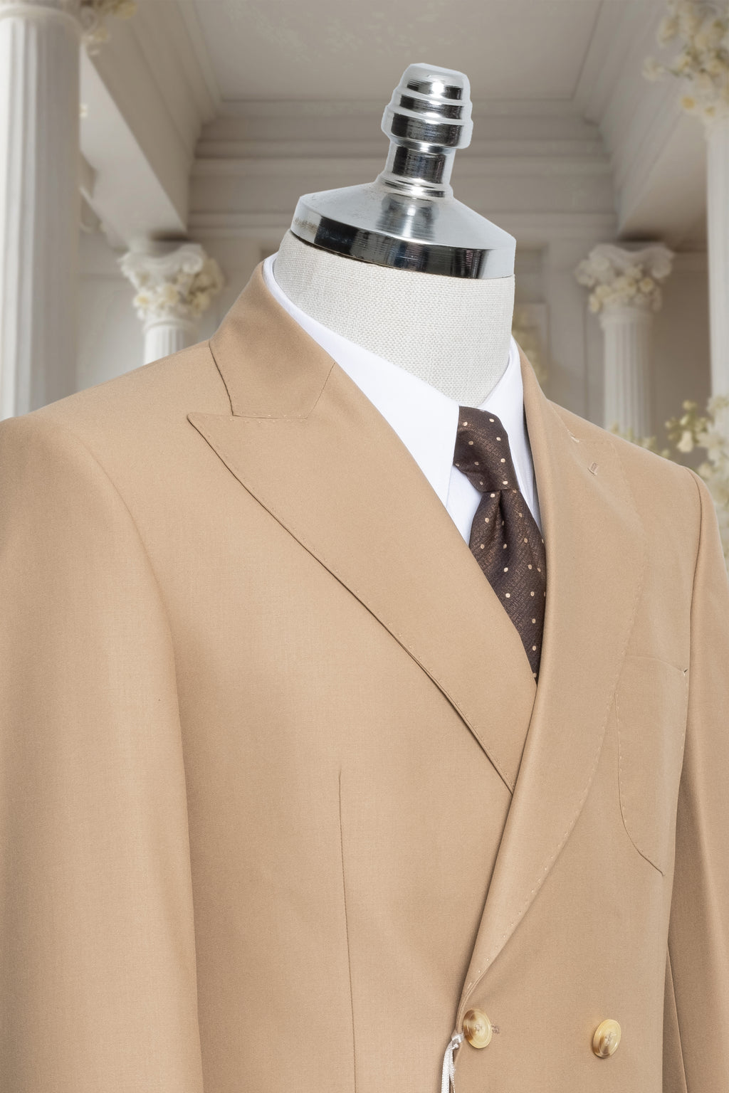 BEIGE DOUBLE BREASTED SUITS