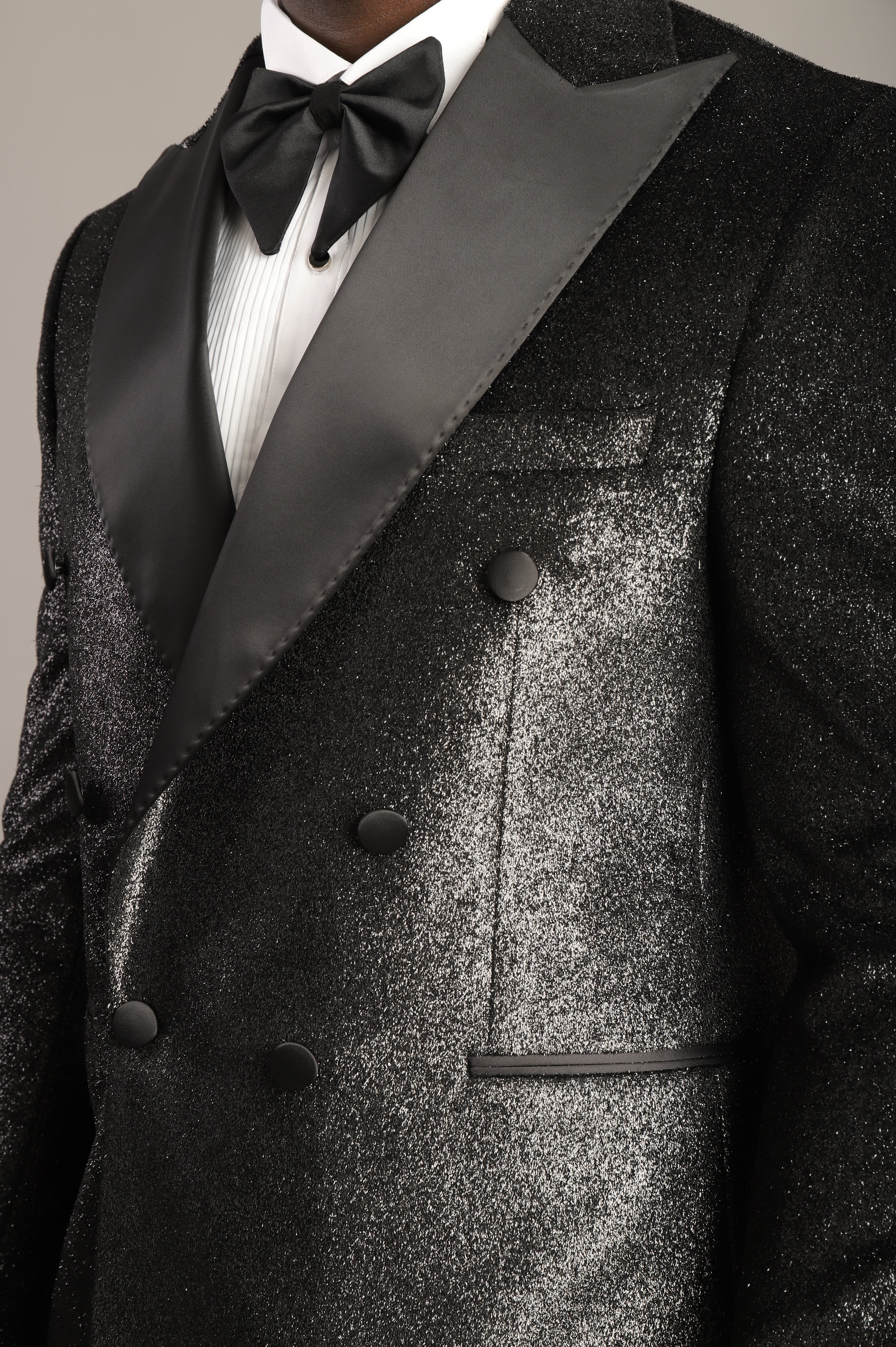 BLACK DOUBLE BREASTED TUXEDO