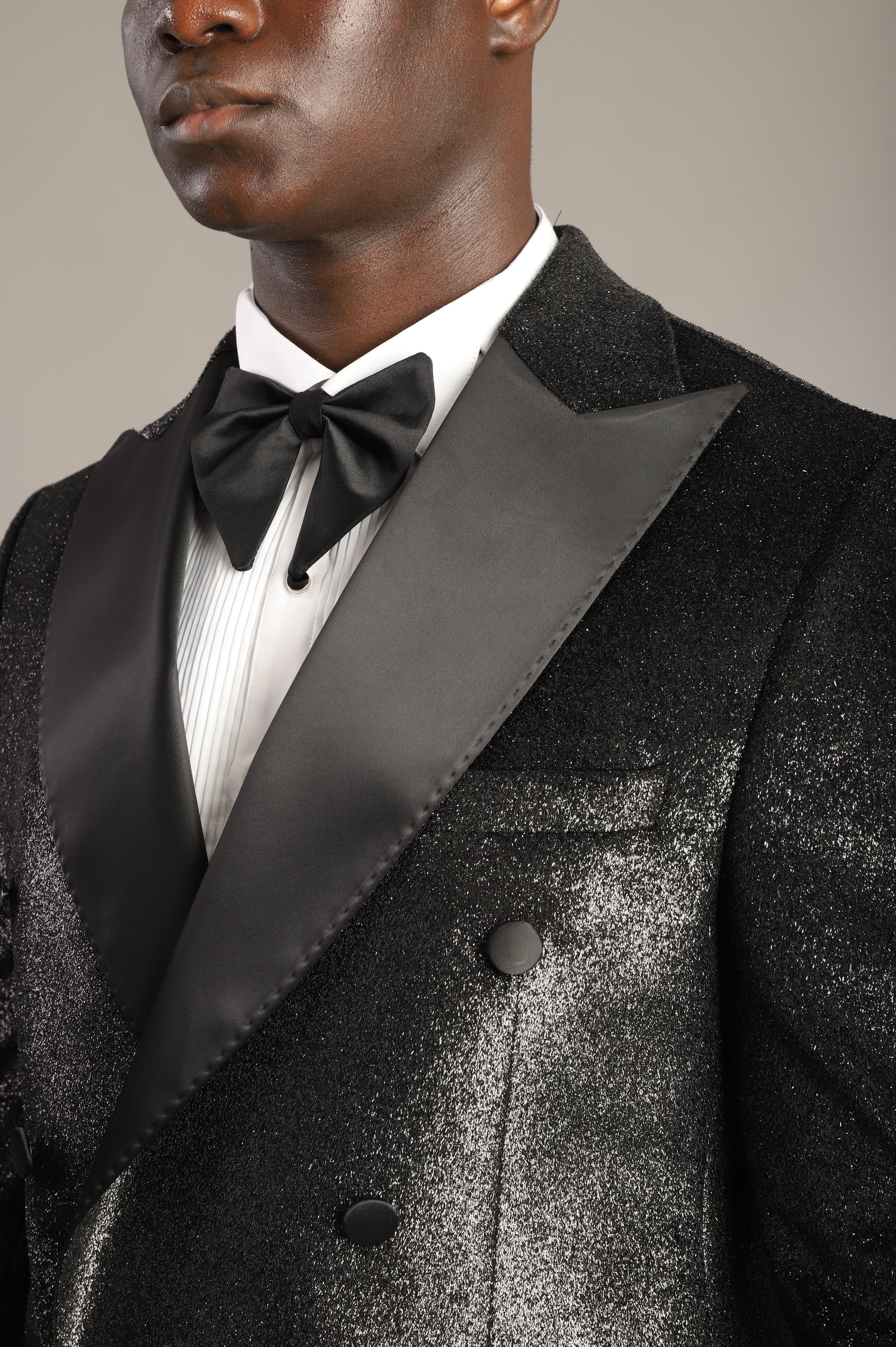 BLACK DOUBLE BREASTED TUXEDO