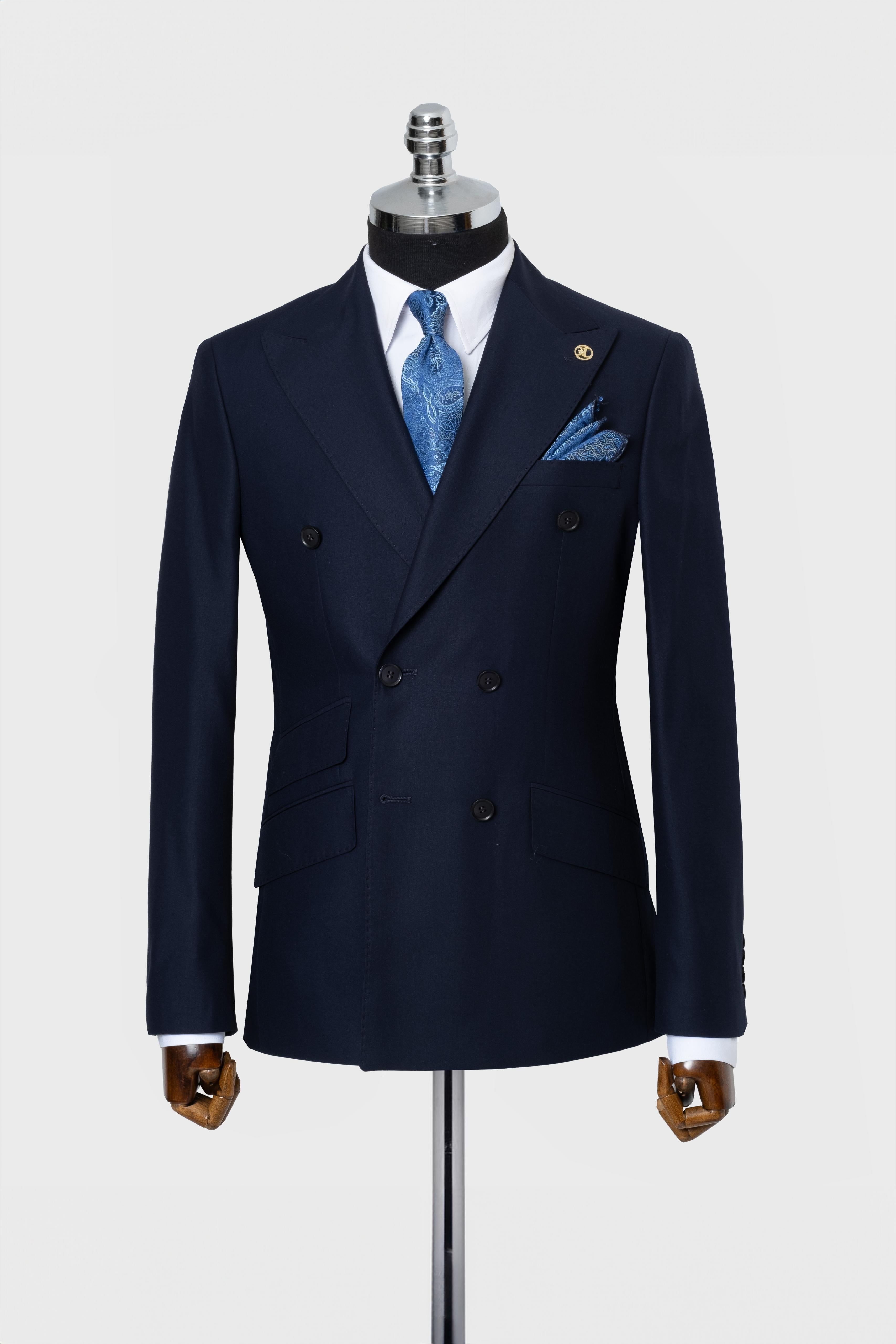 DOUBLE BREASTED SUIT NAVY BLUE