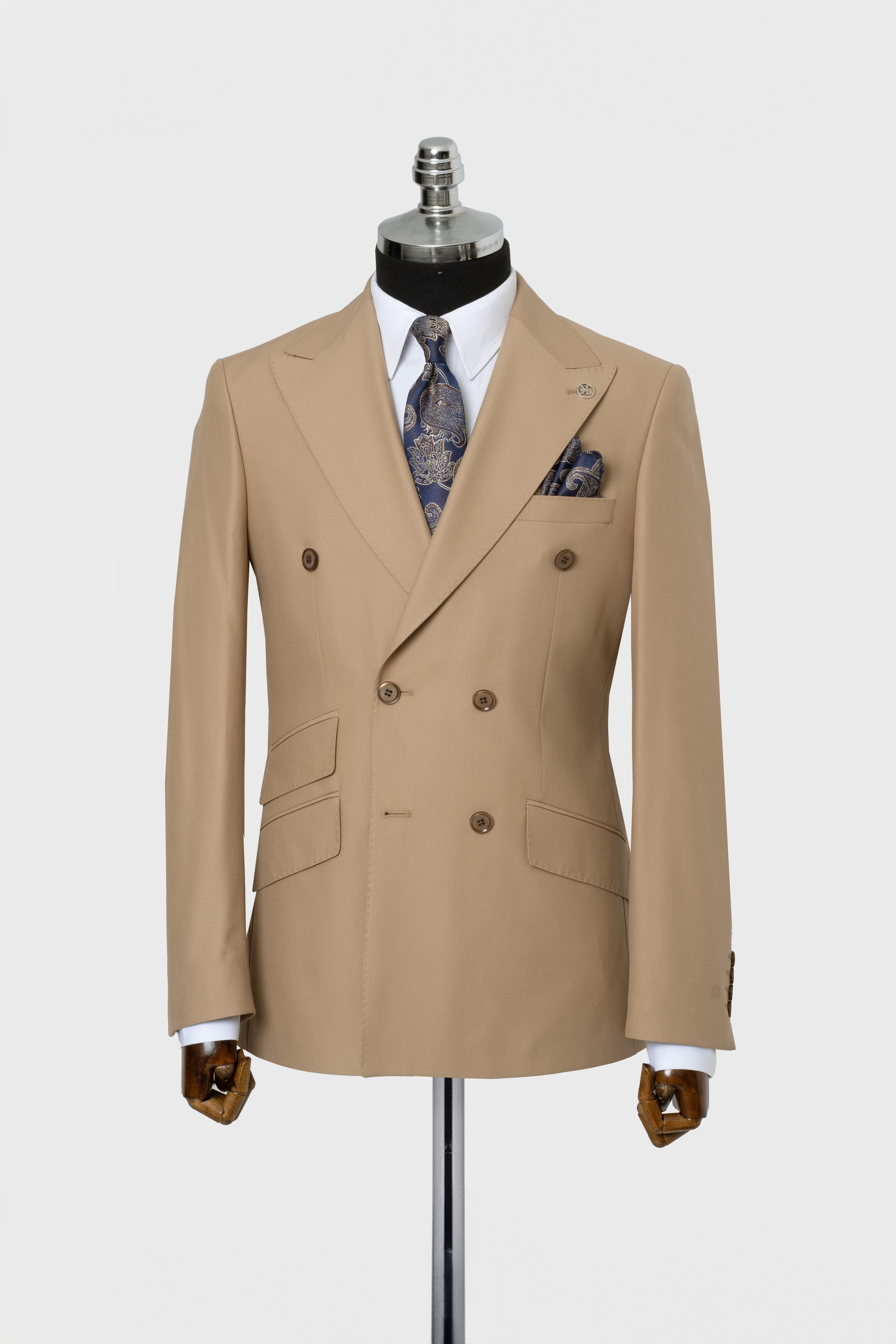 DOUBLE BREASTED SUIT BEIGE