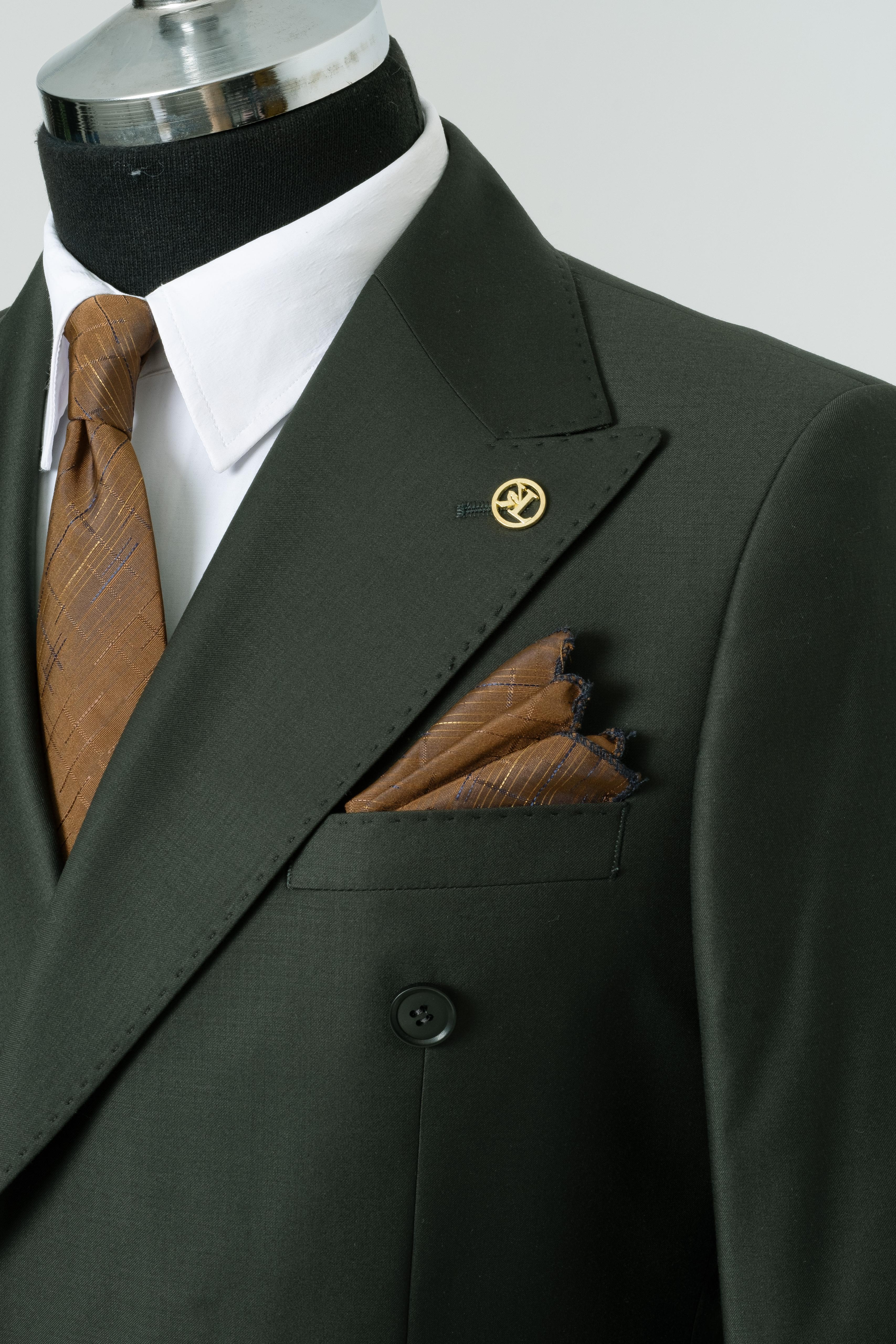 DOUBLE BREASTED SUIT GREEN