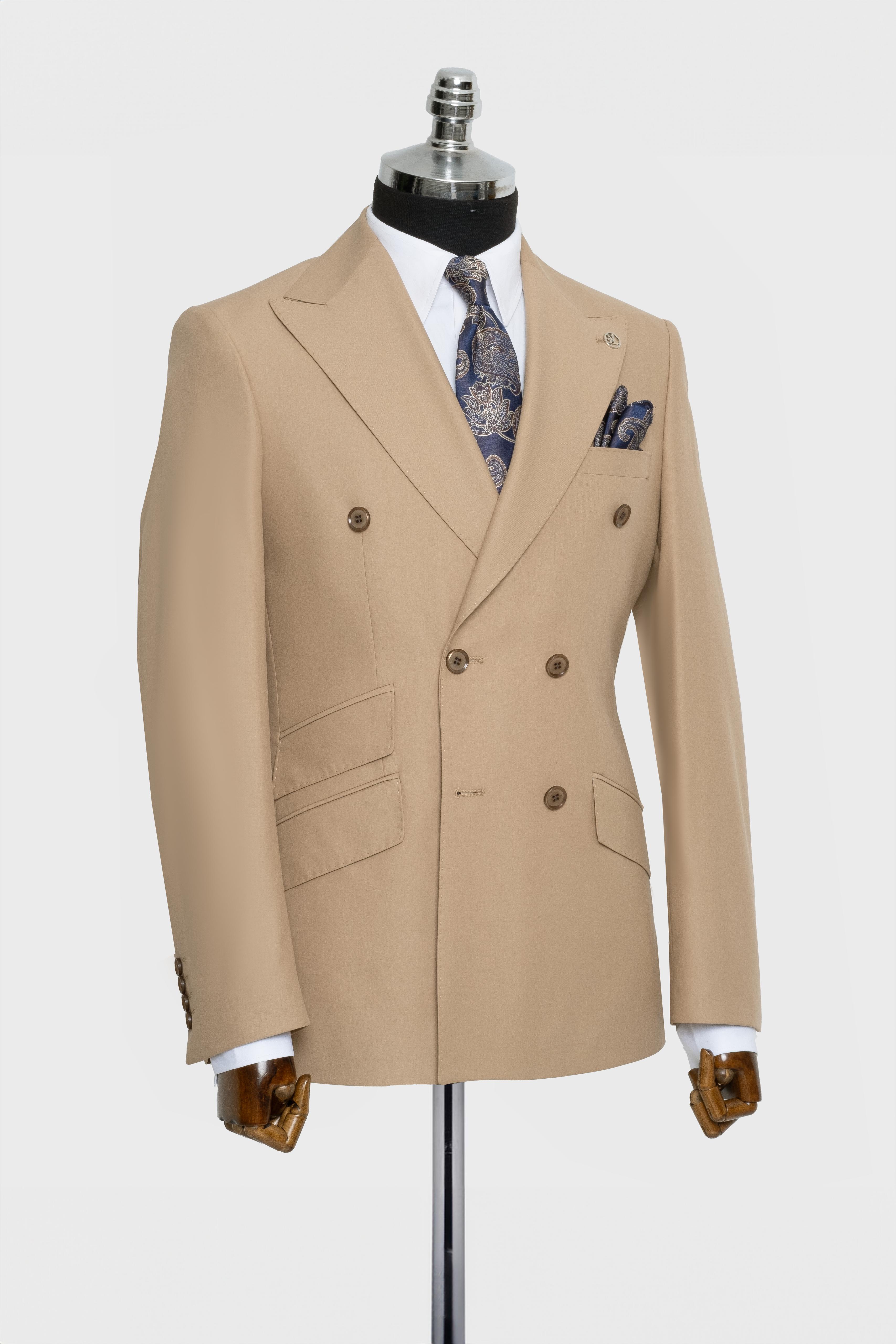 DOUBLE BREASTED SUIT BEIGE