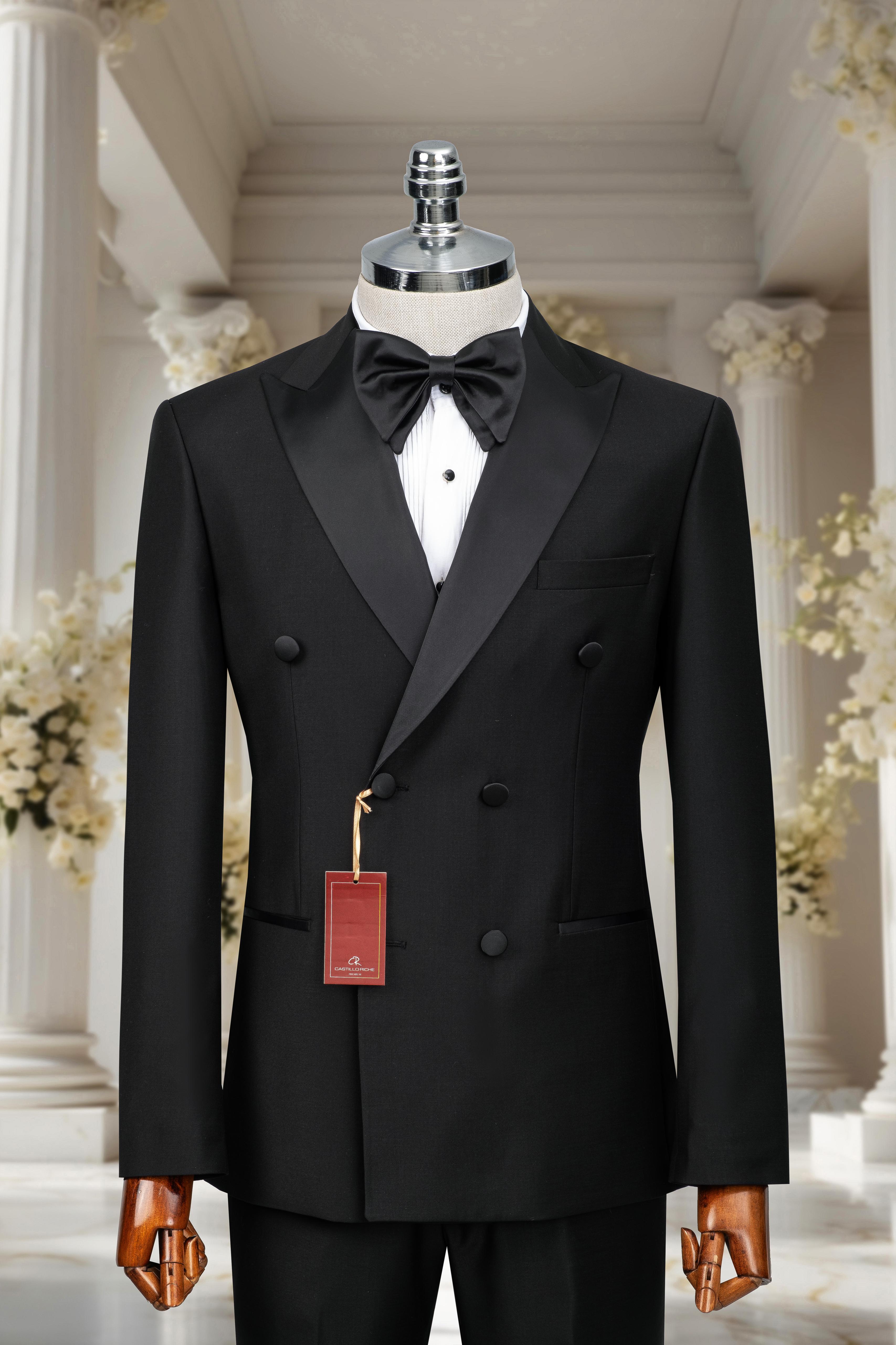 BLACK DOUBLE BREASTED TUXEDO