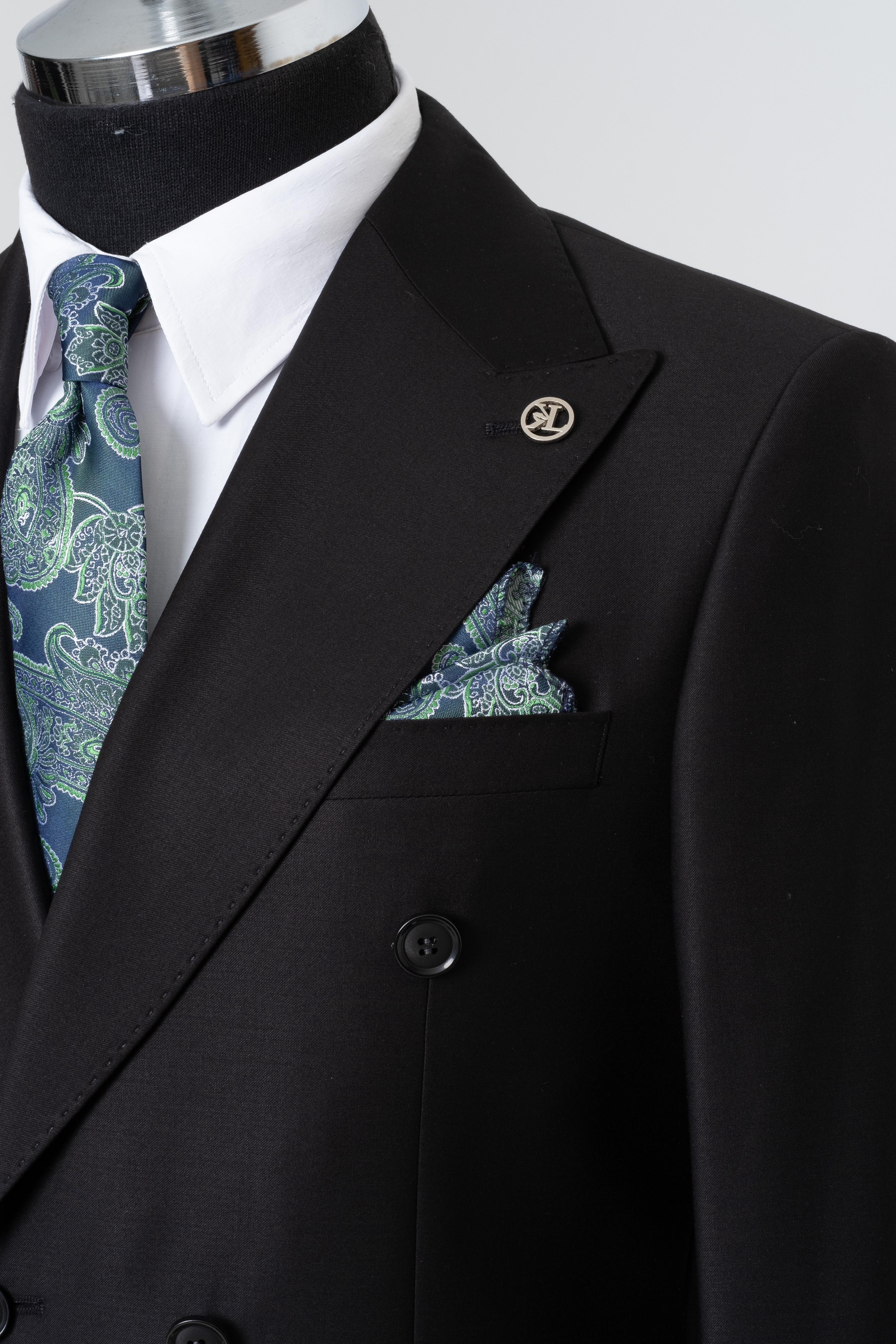 DOUBLE BREASTED SUIT BLACK