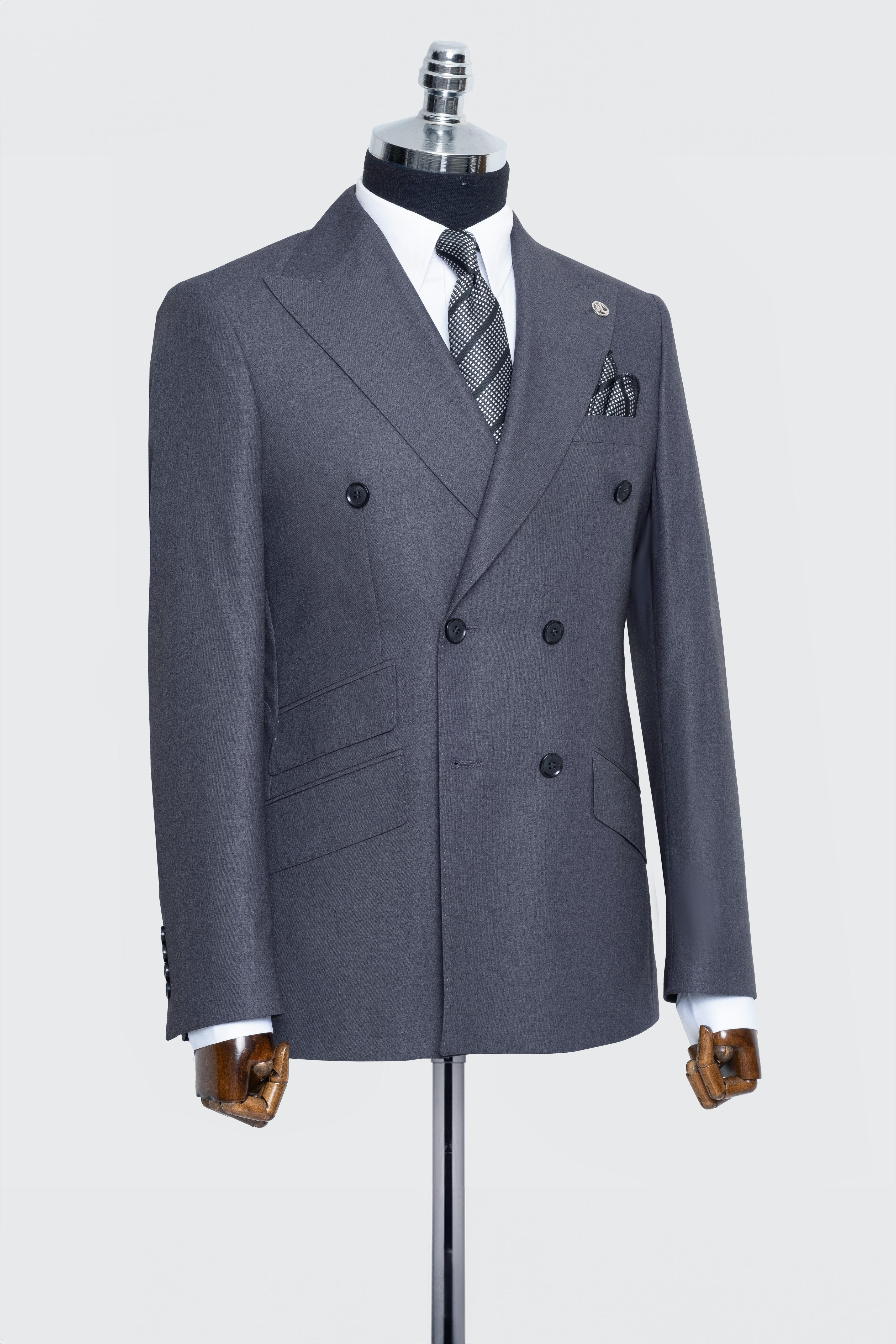 DOUBLE BREASTED SUIT GRAY