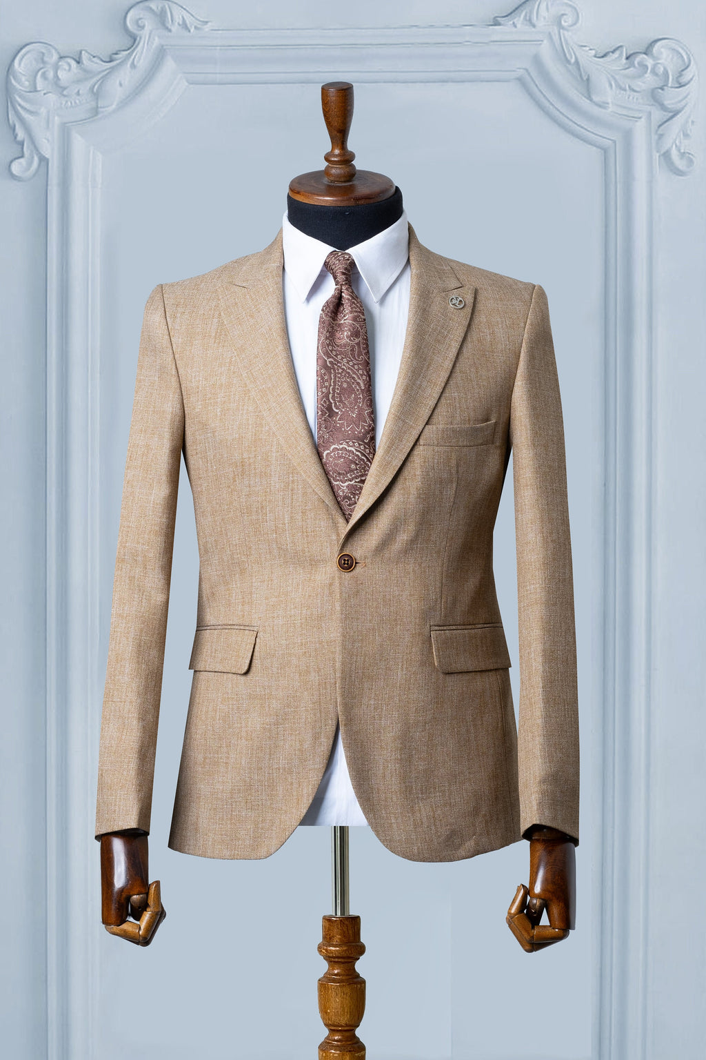 Beige Men Blazer, Slim Fit Wool Blazer, One Button Blazer, Blazer For Men, Wedding Men Blazer, Party Wear Blazer, Dinner Wear Blazer