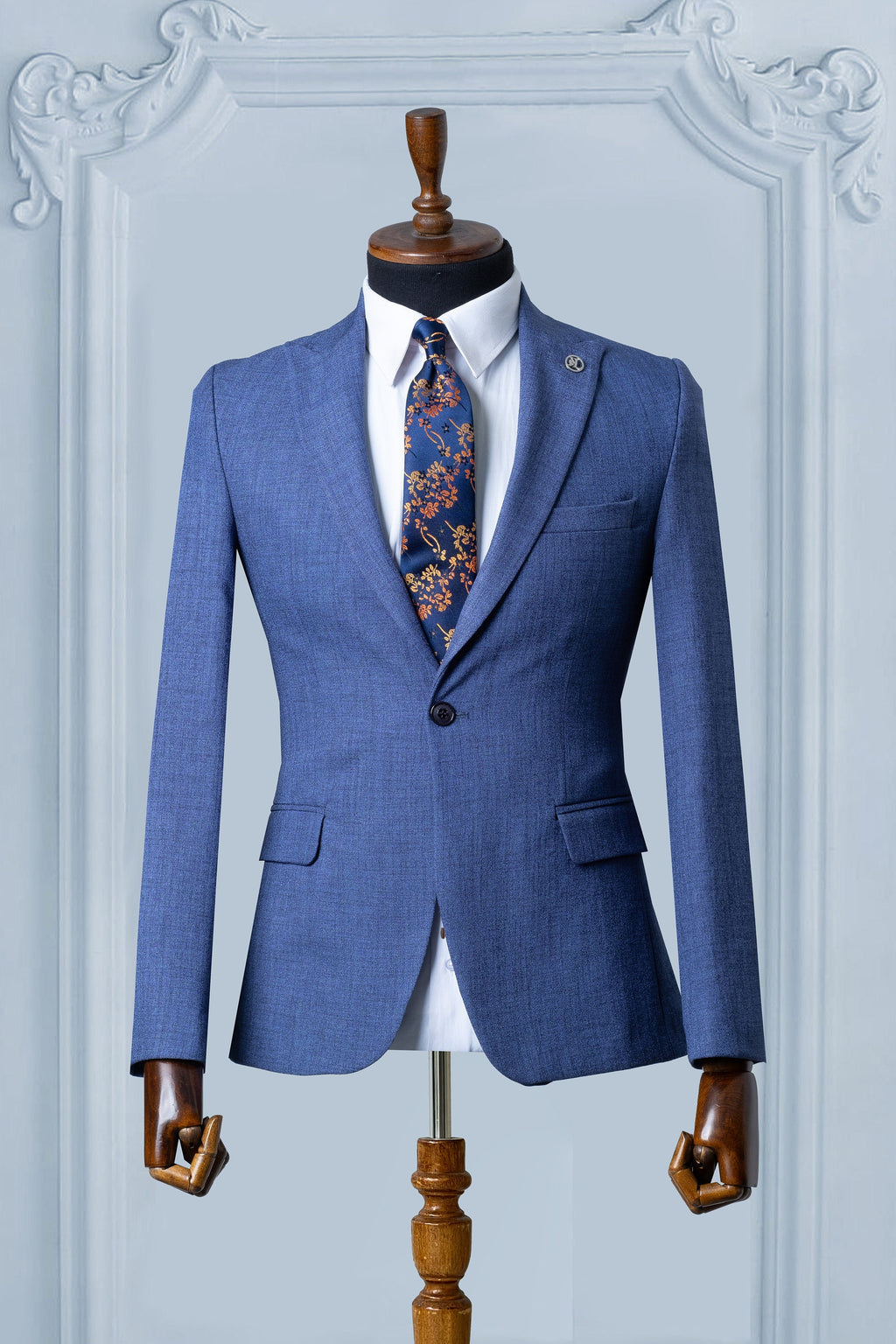 Blue Men Blazer, Slim Fit Wool Blazer, One Button Blazer, Blazer For Men, Wedding Men Blazer, Party Wear Blazer, Dinner Wear Blazer
