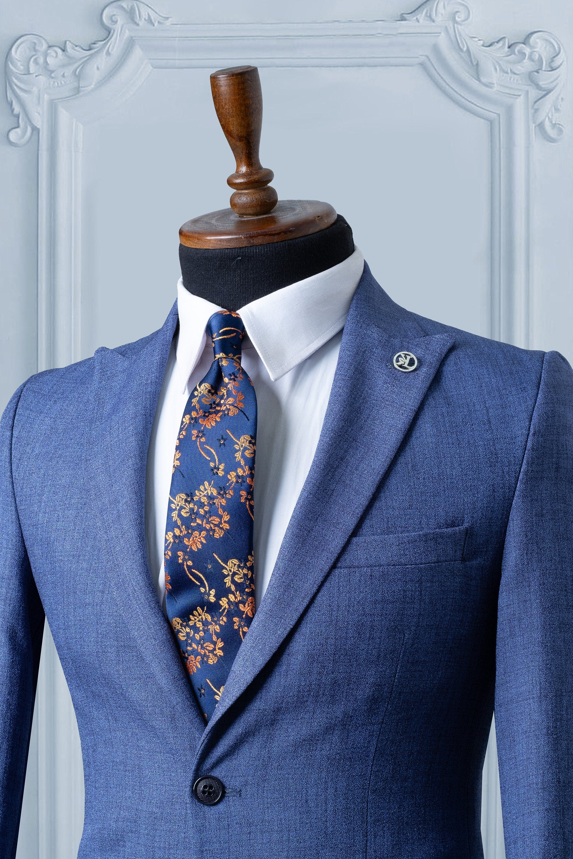 Blue Men Blazer, Slim Fit Wool Blazer, One Button Blazer, Blazer For Men, Wedding Men Blazer, Party Wear Blazer, Dinner Wear Blazer