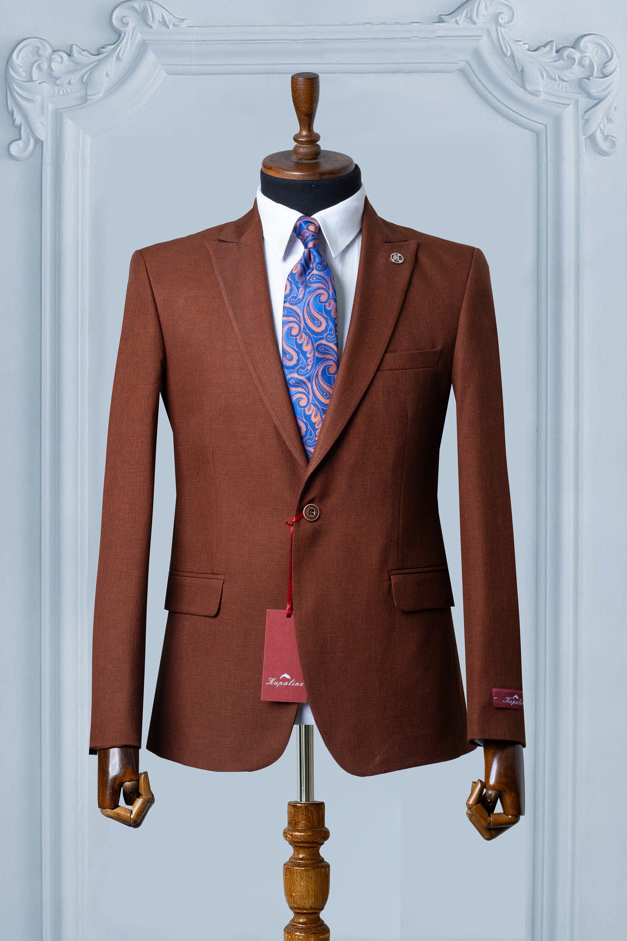 Brown Men Blazer, Slim Fit Wool Blazer, One Button Blazer, Blazer For Men, Wedding Men Blazer, Party Wear Blazer, Dinner Wear Blazer