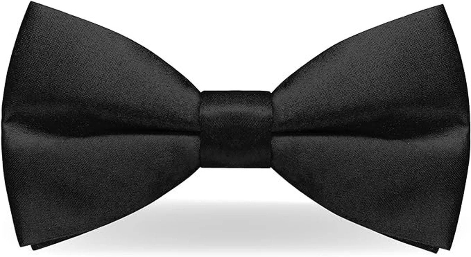 Black Men's Bow Tie, Formal Tuxedo Suit Bowtie, Adjustable Neck, Pre-Tied Wedding, Graduations, Work Events,Wedding Bow Tie, Self Tie